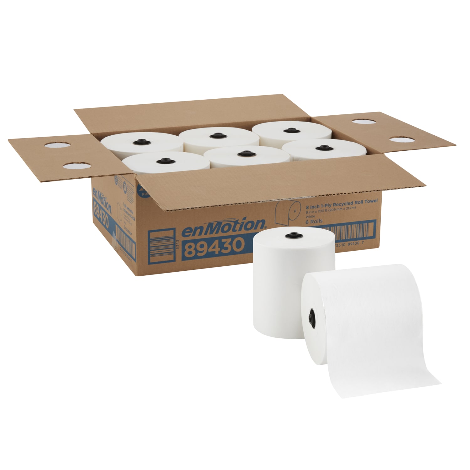 enMotion by GP PRO, 1-Ply, 8.2in x 700ft, 40% Recycled, White, 6 Rolls per Case - Image 5