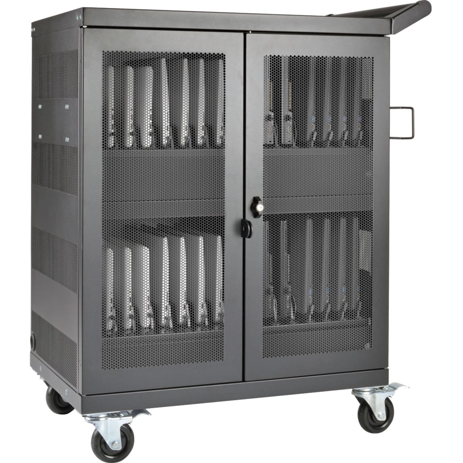 Eaton Tripp Lite Series Multi-Device Charging Cart, 32 AC Outlets, Chromebooks and Laptops, Wall-Mount Option, Black, CSC32AC - Image 3