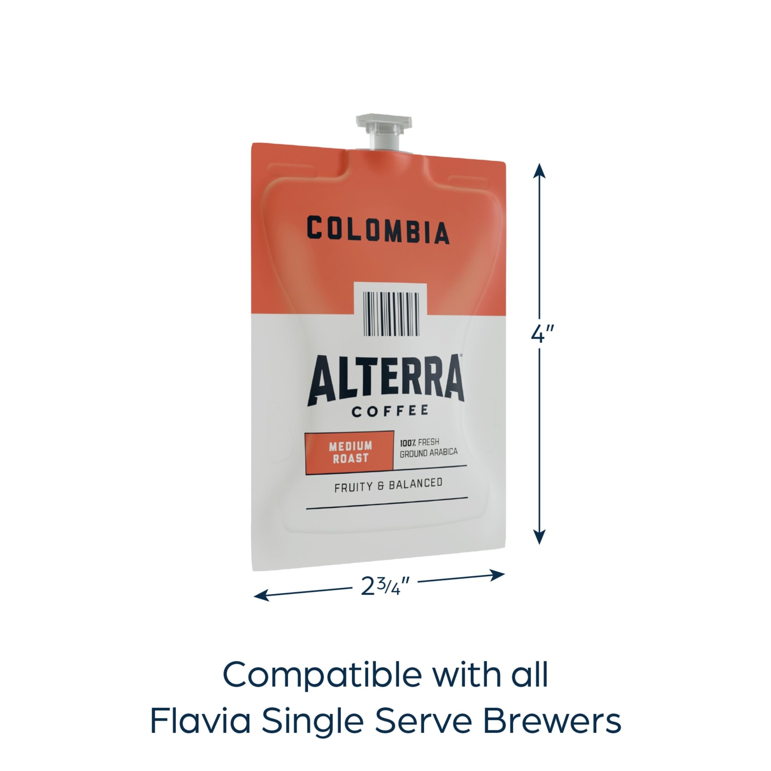 FLAVIA Coffee ALTERRA Single-Serve Coffee Freshpacks, Colombia, Carton Of 100 - Image 3