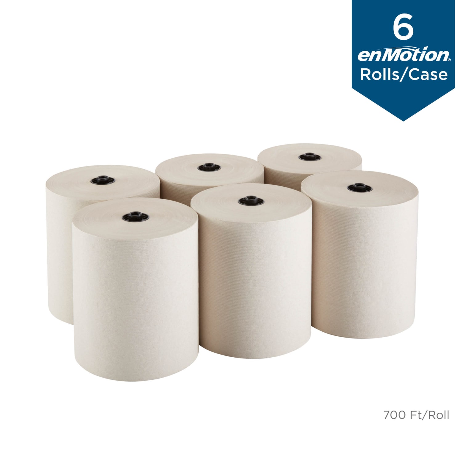 enMotion 8in Paper Towel Rolls, 1-Ply, 100% Recycled Fiber, Brown, 700 ft Per Roll, 6 Rolls Per Case - Image 4