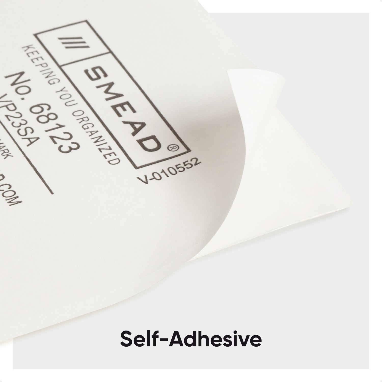 Smead Self-Adhesive Poly Pockets, 3in x 4-1/16in, Clear, Business Card Size, Box Of 100 - Image 4