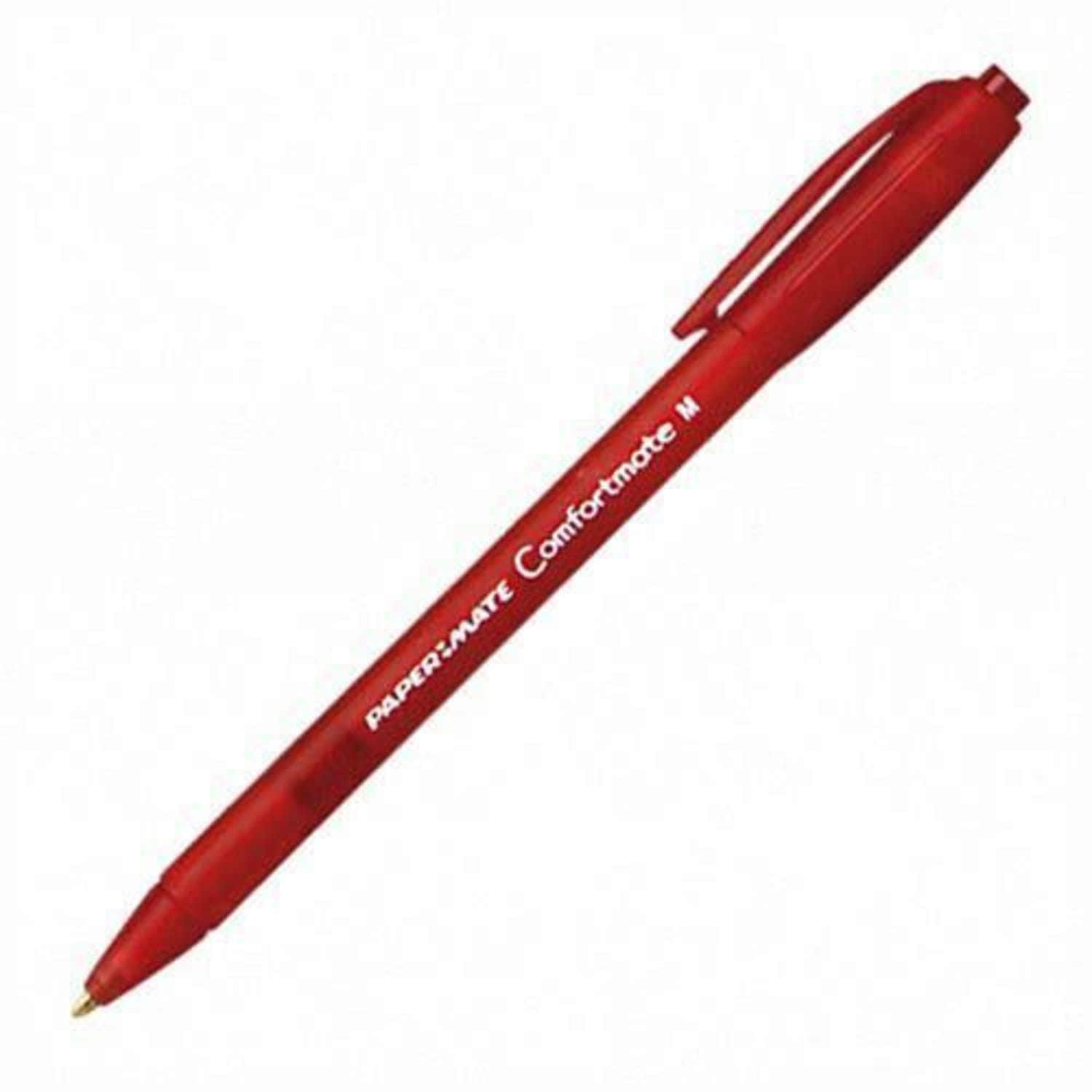 Paper Mate Comfortmate Ultra Retractable Ballpoint Pens, Medium Point, 1.0 mm, Red Barrel, Red Ink, Pack Of 12 - Image 5