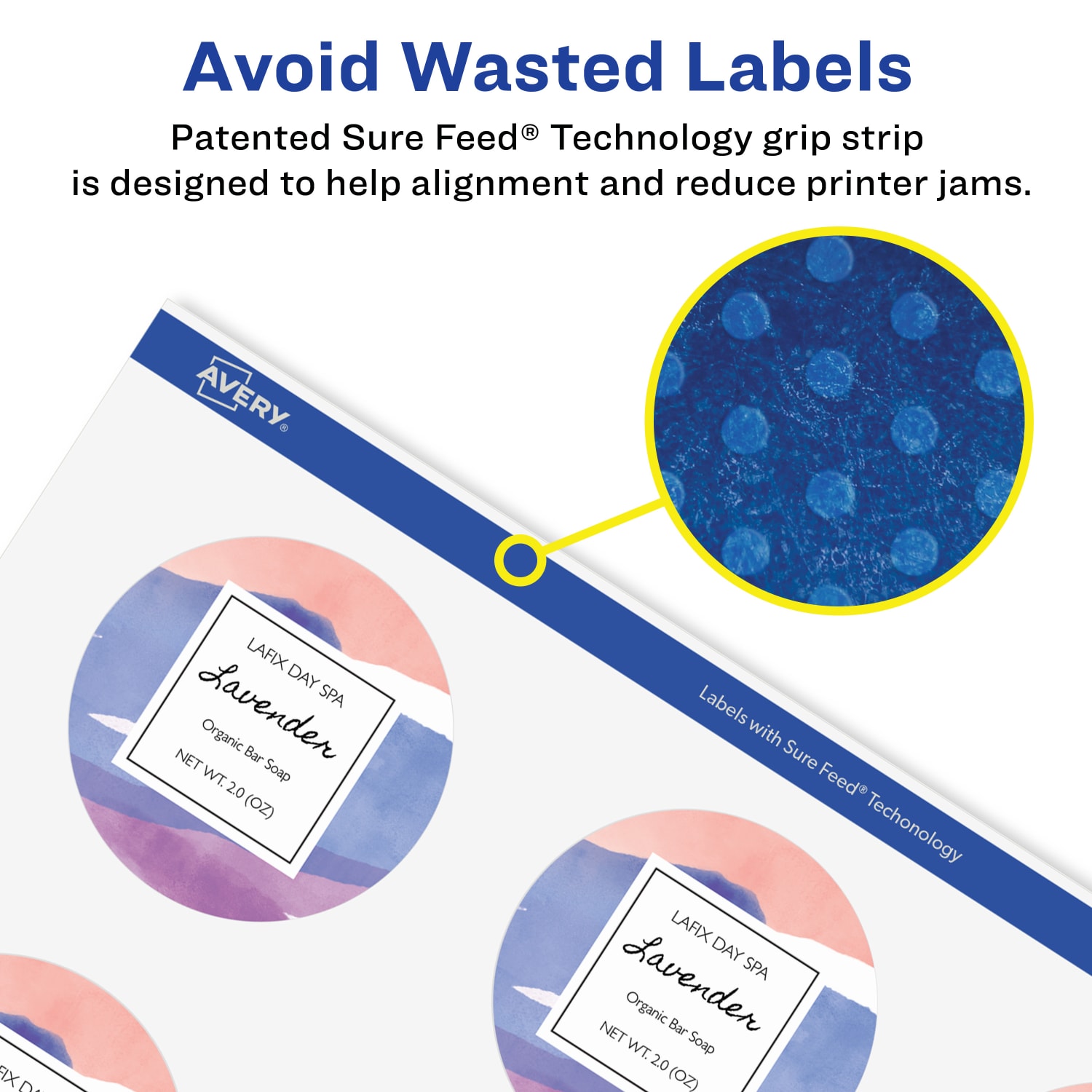 Avery Glossy Permanent Labels With Sure Feed, 94512-CGF25, Round, 2-3/4in Diameter, Clear, Pack Of 150 - Image 5
