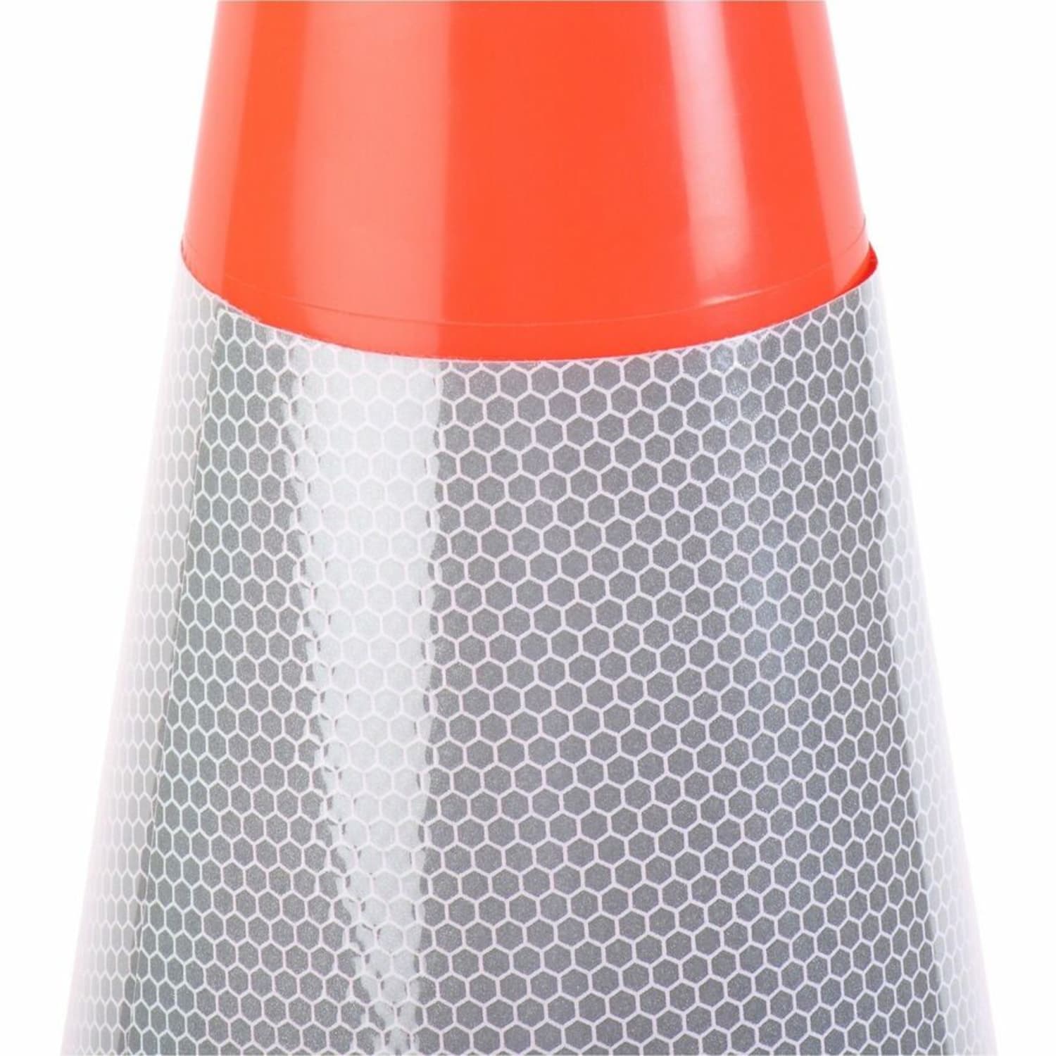 Tatco 28in Traffic Cone, 28inH, Cone Shape, Stackable, Sturdy, Indoor, Outdoor, Orange, Silver - Image 3
