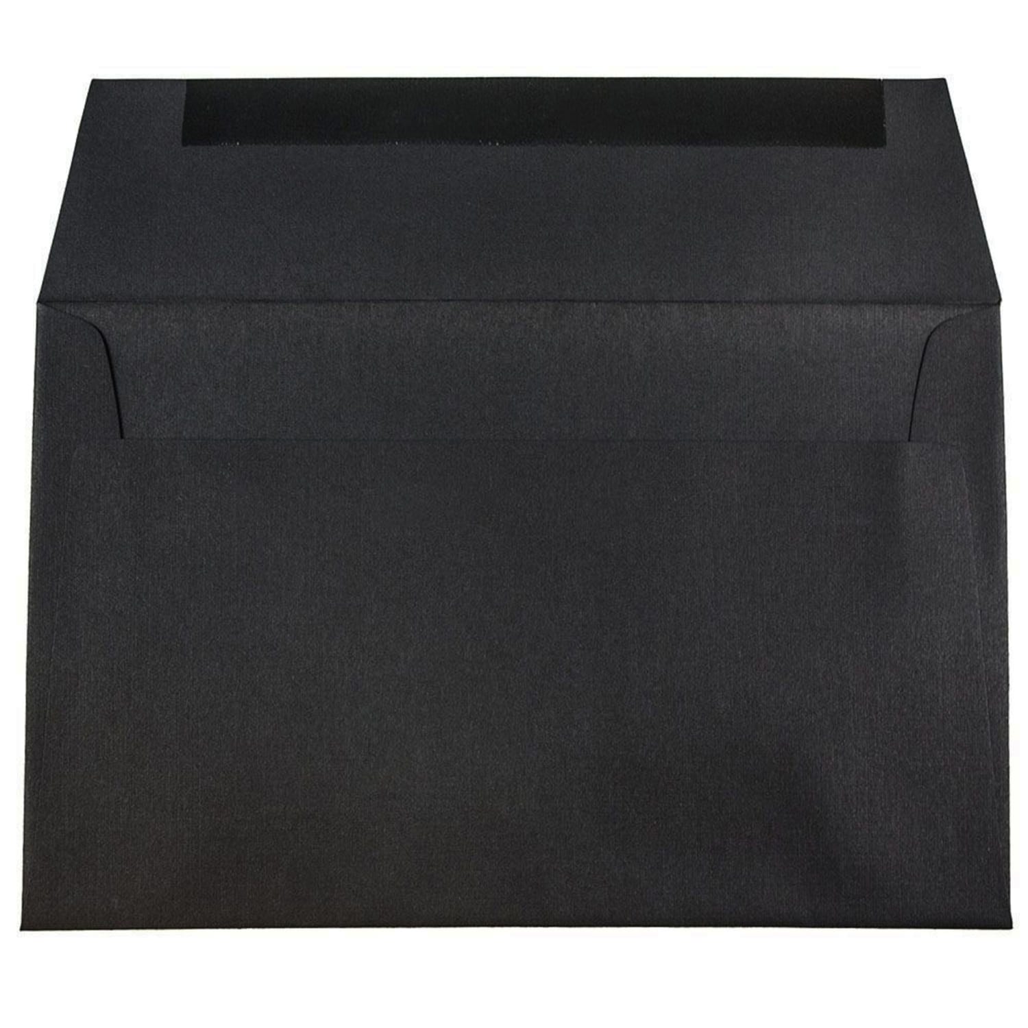 JAM Paper Booklet Invitation Envelopes, A8, Gummed Seal, 30% Recycled, Black, Pack Of 25 - Image 3