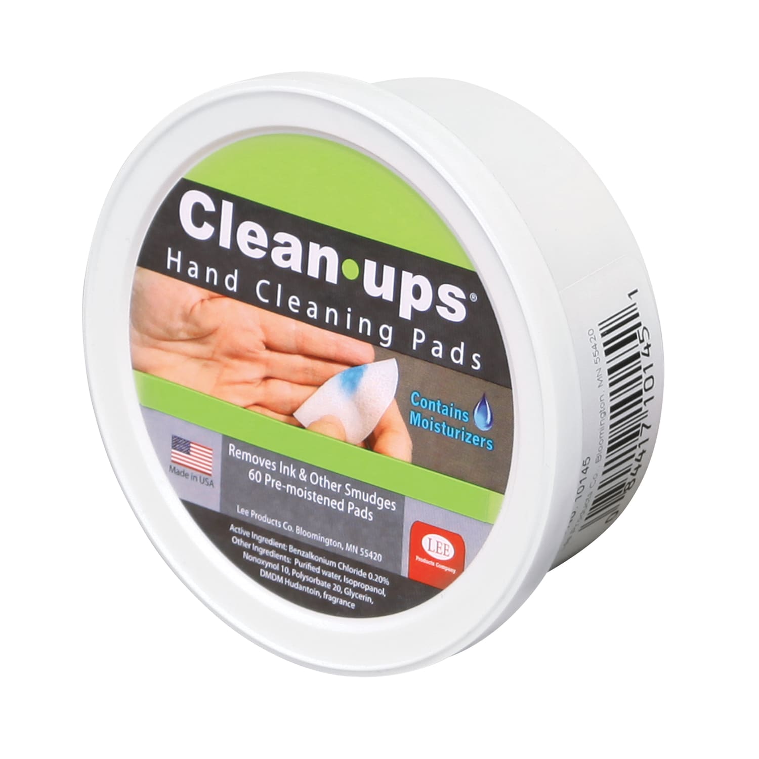 Lee Clean-Ups Hand Cleaning Pads, Pack Of 60