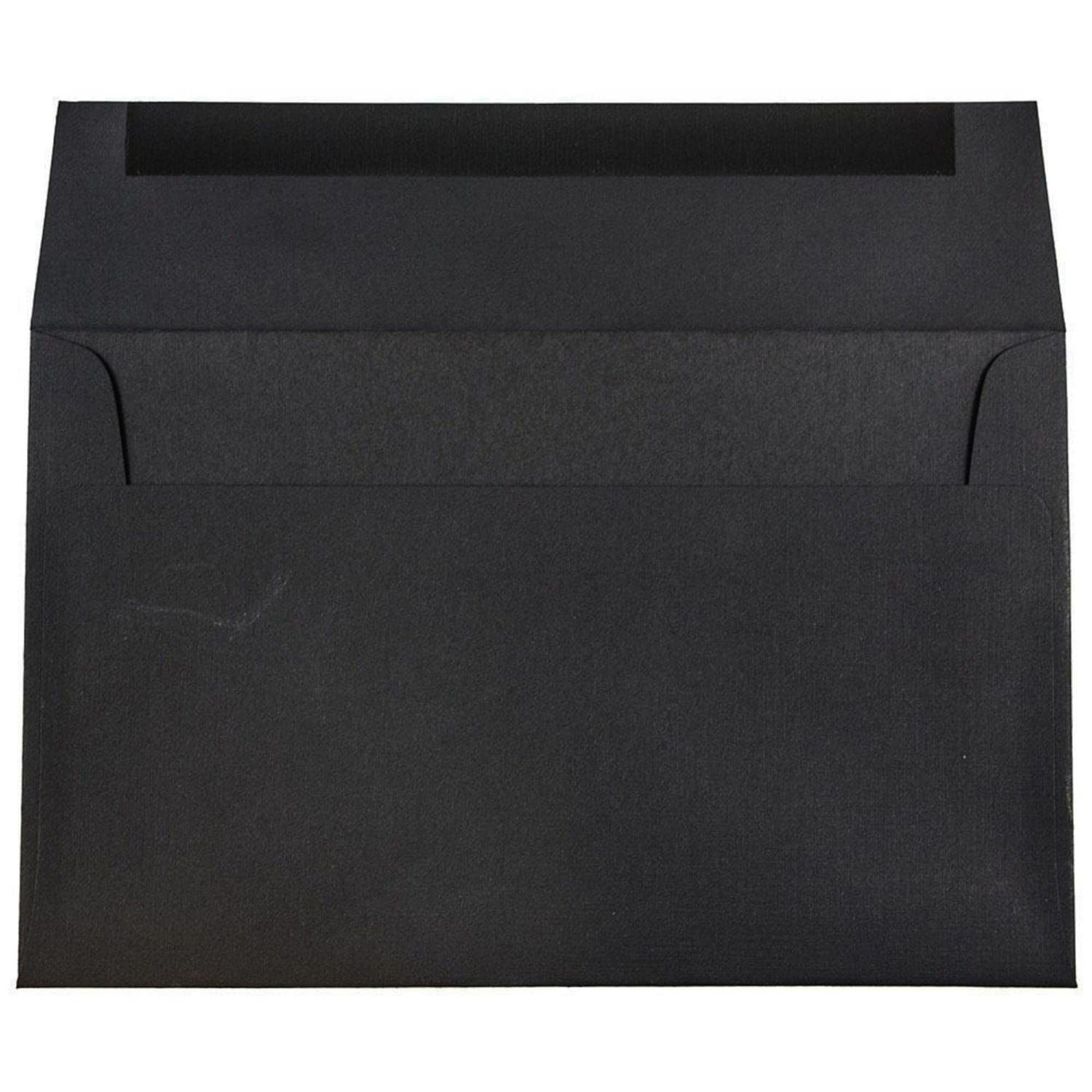 JAM Paper Booklet Invitation Envelopes, A10, Gummed Seal, 30% Recycled, Black, Pack Of 25 - Image 3