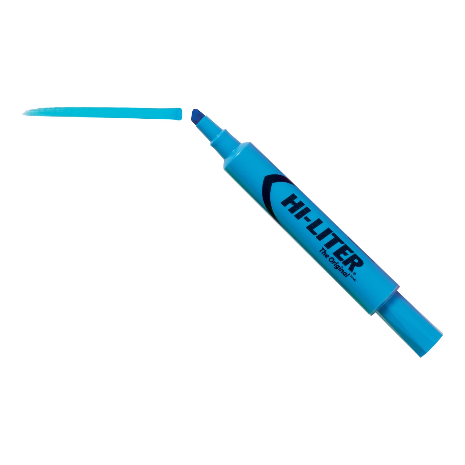 Avery Hi-Liter SmearSafe Highlighters, Chisel Tip, Desk-Style, Fluorescent Blue, Pack Of 12 Highlighters - Image 3