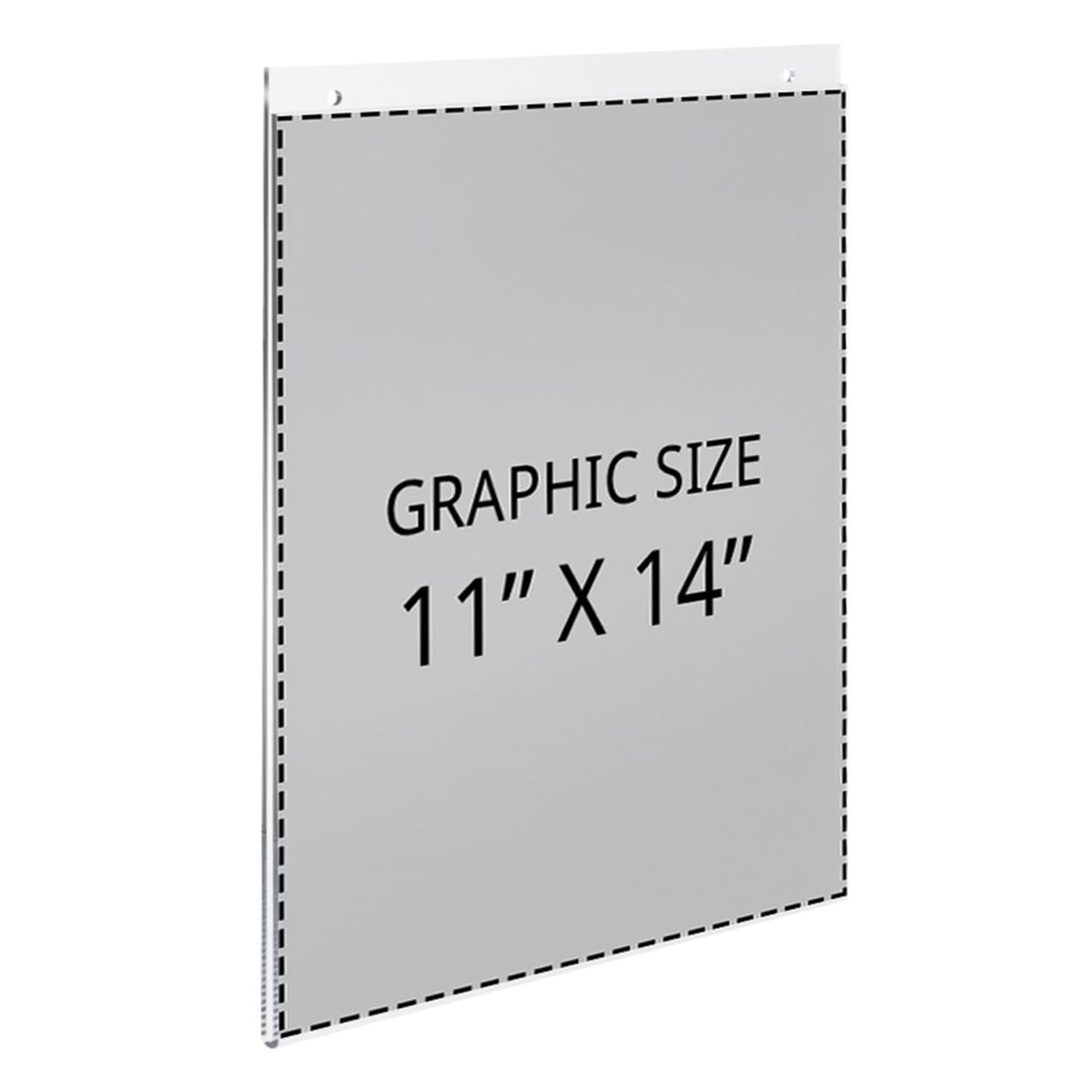 Azar Displays Wall-Mount U-Frame Acrylic Sign Holders, 14in x 11in, Clear, Pack Of 10 - Image 3