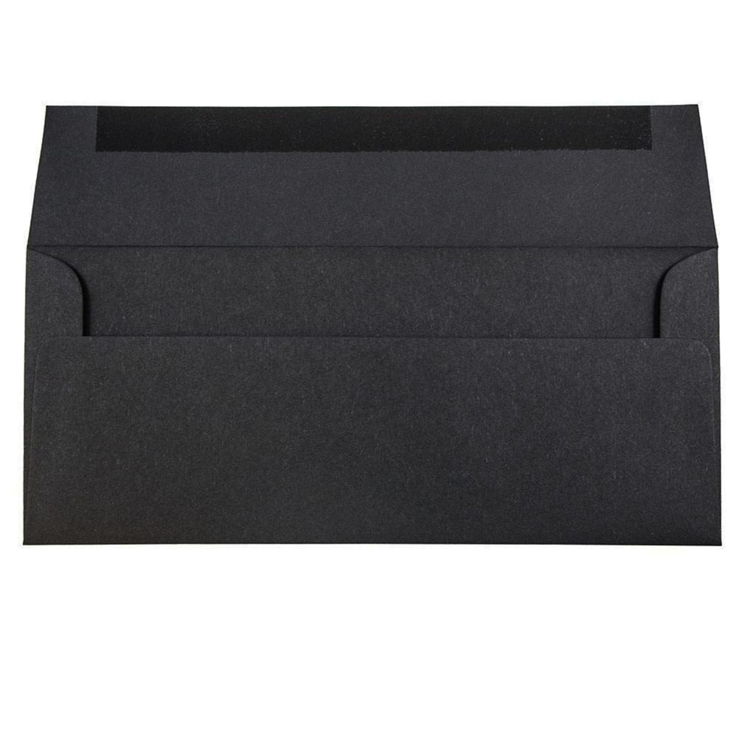 JAM PAPER #10 Business Premium Envelopes, 4 1/8in x 9 1/2in, Black Linen, Pack Of 25 - Image 3
