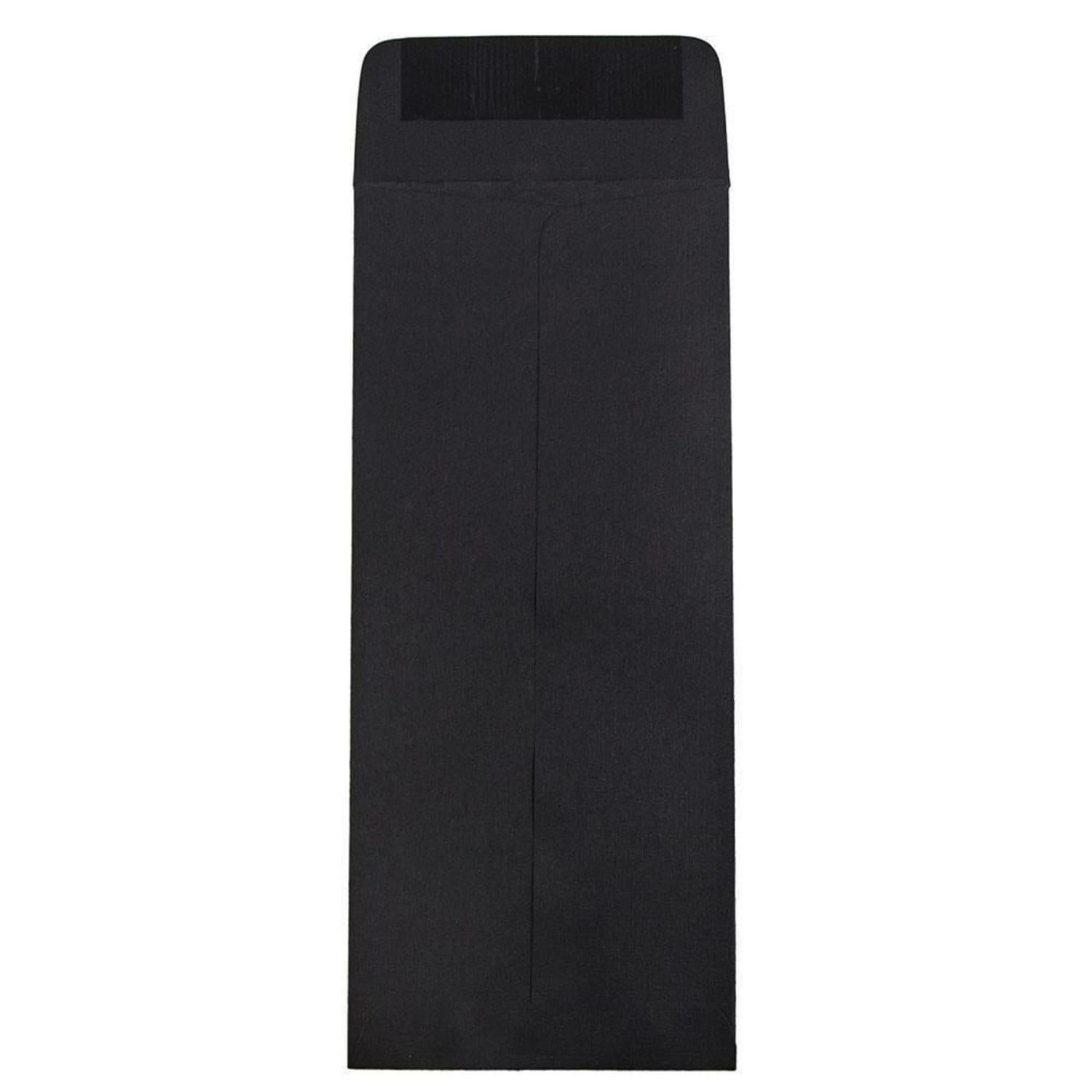 JAM Paper #10 Policy Envelopes, Gummed Seal, 30% Recycled, Black Linen, Pack Of 25 - Image 3