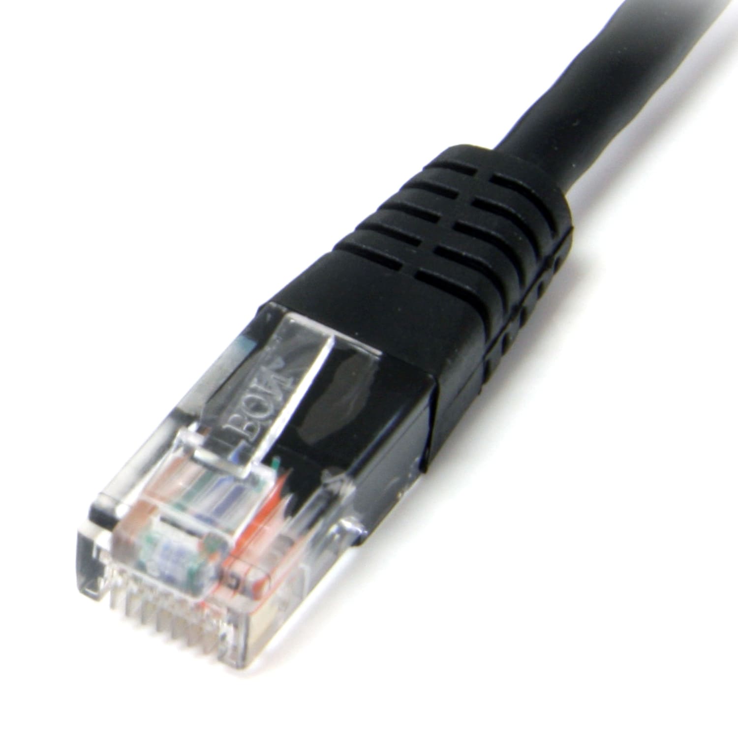 StarTech.com 2 ft Black Molded Cat5e UTP Patch Cable  - 2ft Cat5e Patch Cable - 2ft Cat 5e Patch Cable - M45PATCH2BK - Image 3