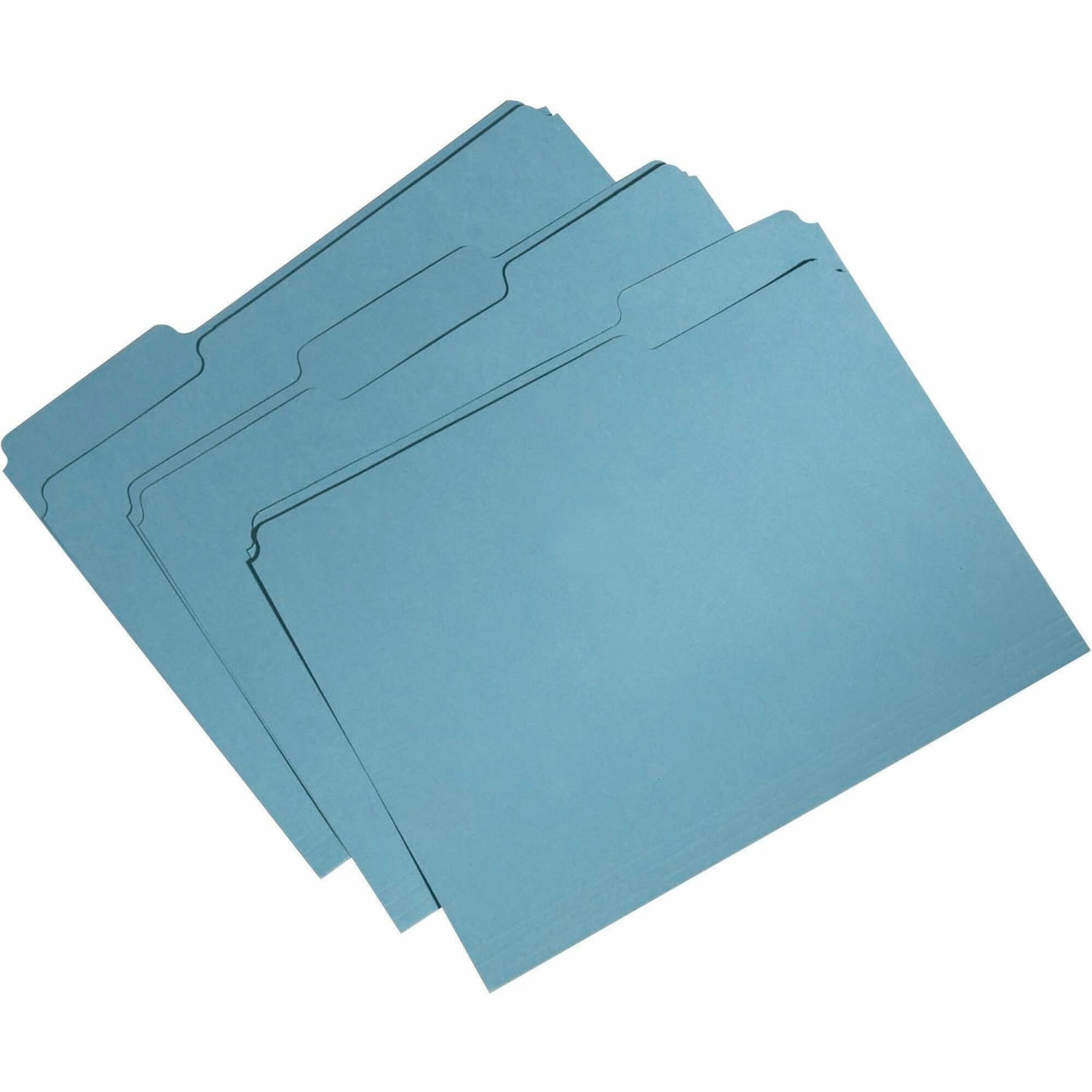 SKILCRAFT Single-Ply Top File Folders, 100% Recycled, Blue, Box Of 100 (AbilityOne 7530-01-566-4131) - Image 3