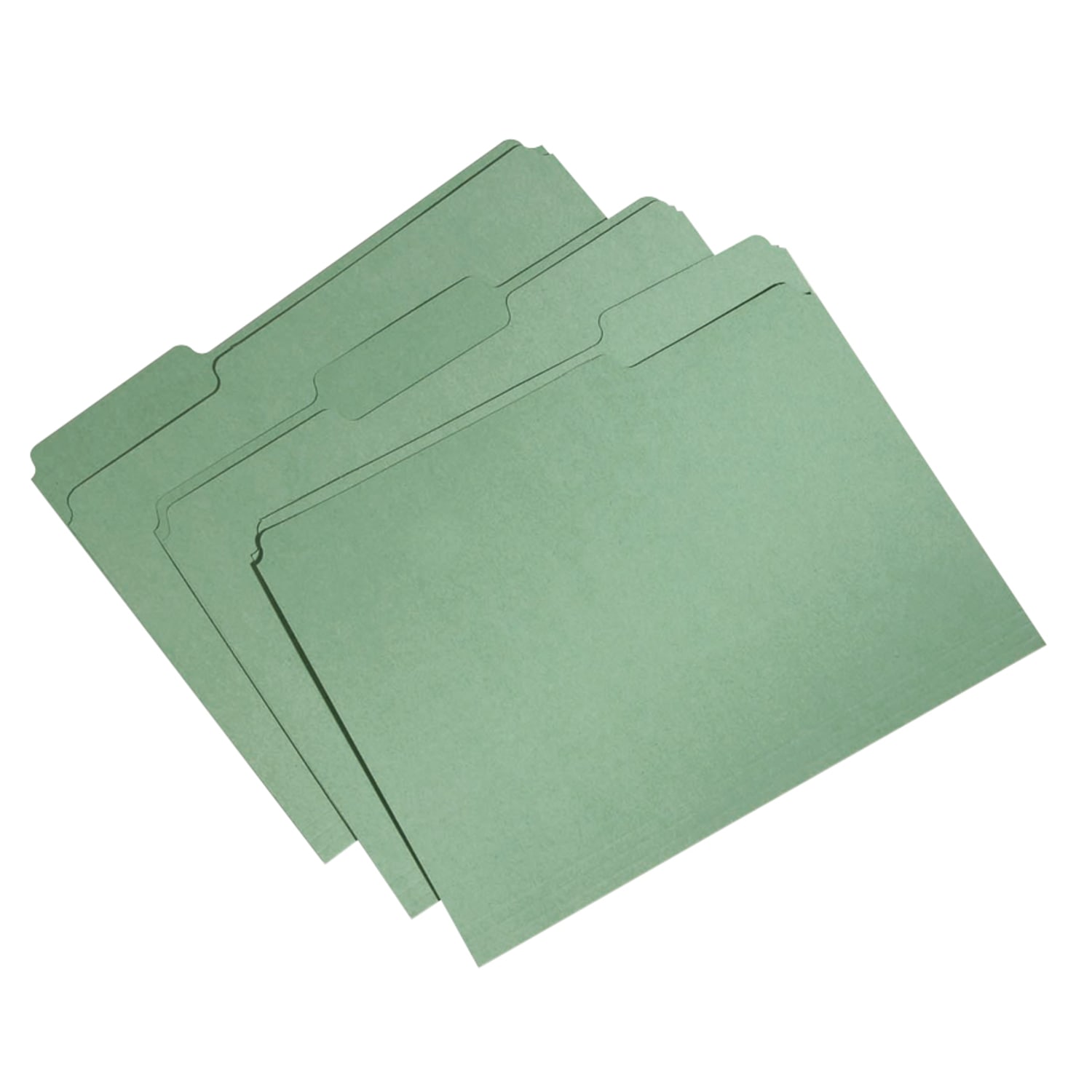 SKILCRAFT Single-Ply Top File Folders, 100% Recycled, Green, Box Of 100 (AbilityOne 7530-01-566-4132)