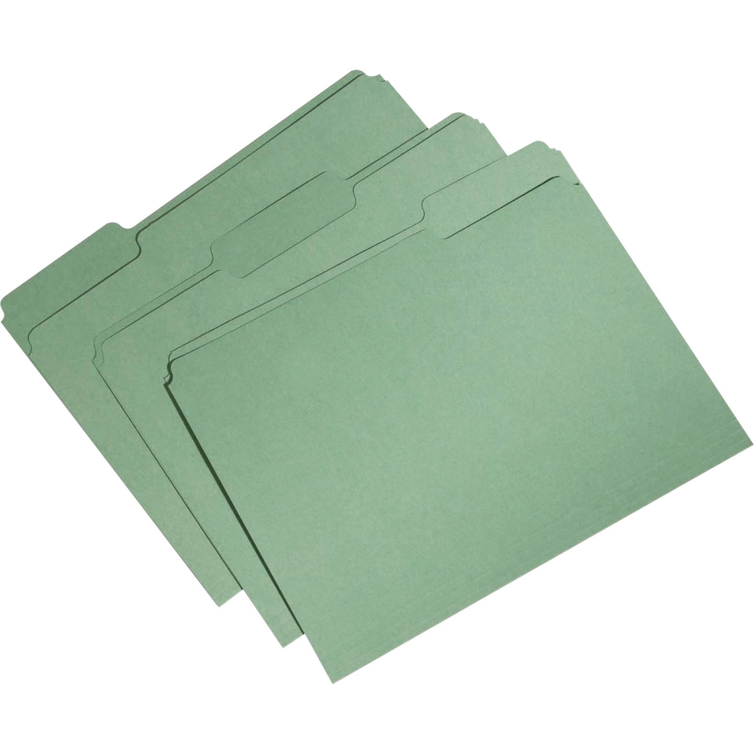 SKILCRAFT Single-Ply Top File Folders, 100% Recycled, Green, Box Of 100 (AbilityOne 7530-01-566-4132) - Image 3