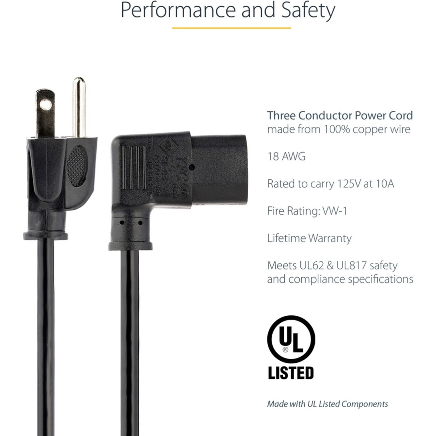 StarTech.com Computer Power Cord, 6ft - Image 6