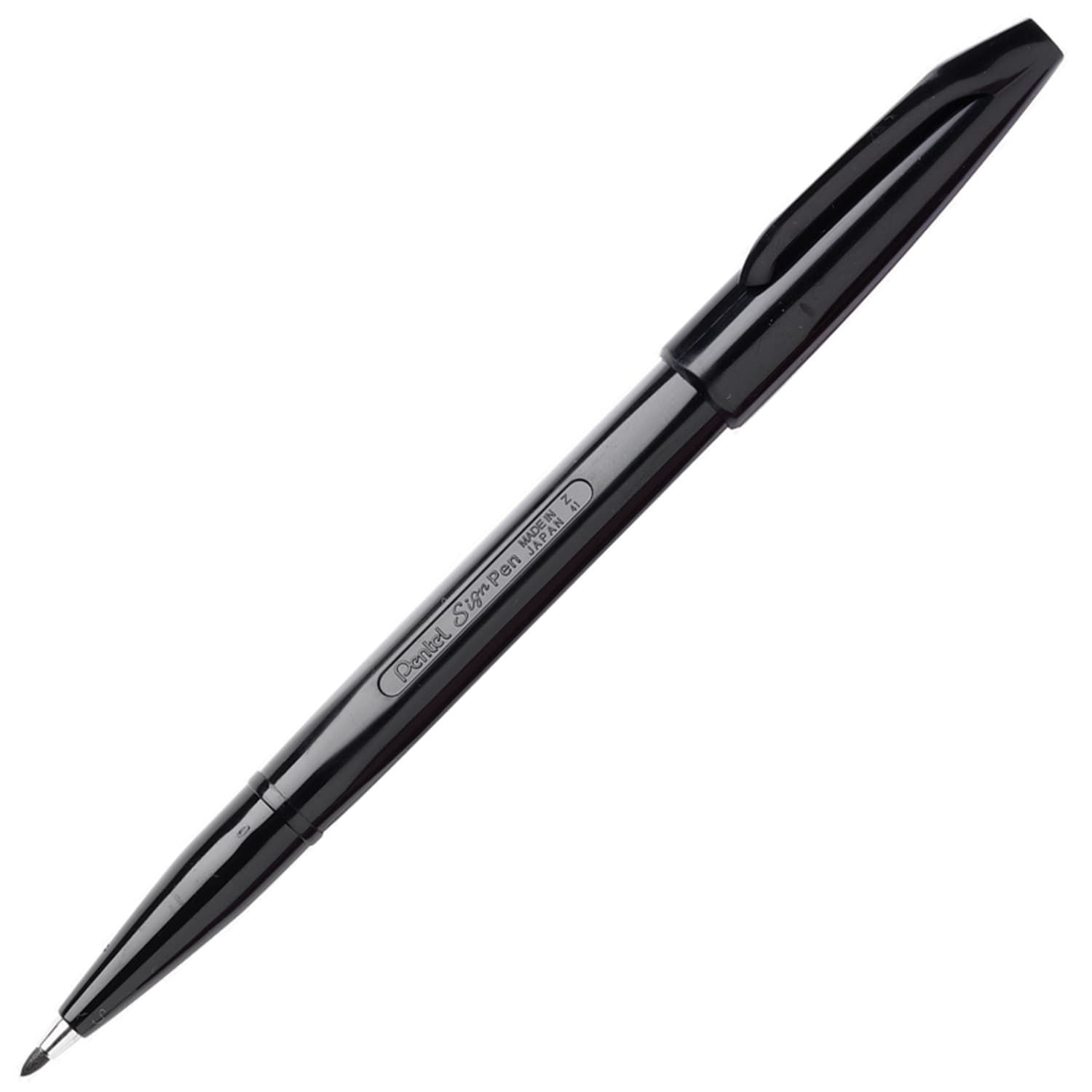 Pentel Sign Pens, Fine Point, 2.0 mm, Black Barrel, Black Ink, Pack Of 12 Pens - Image 3