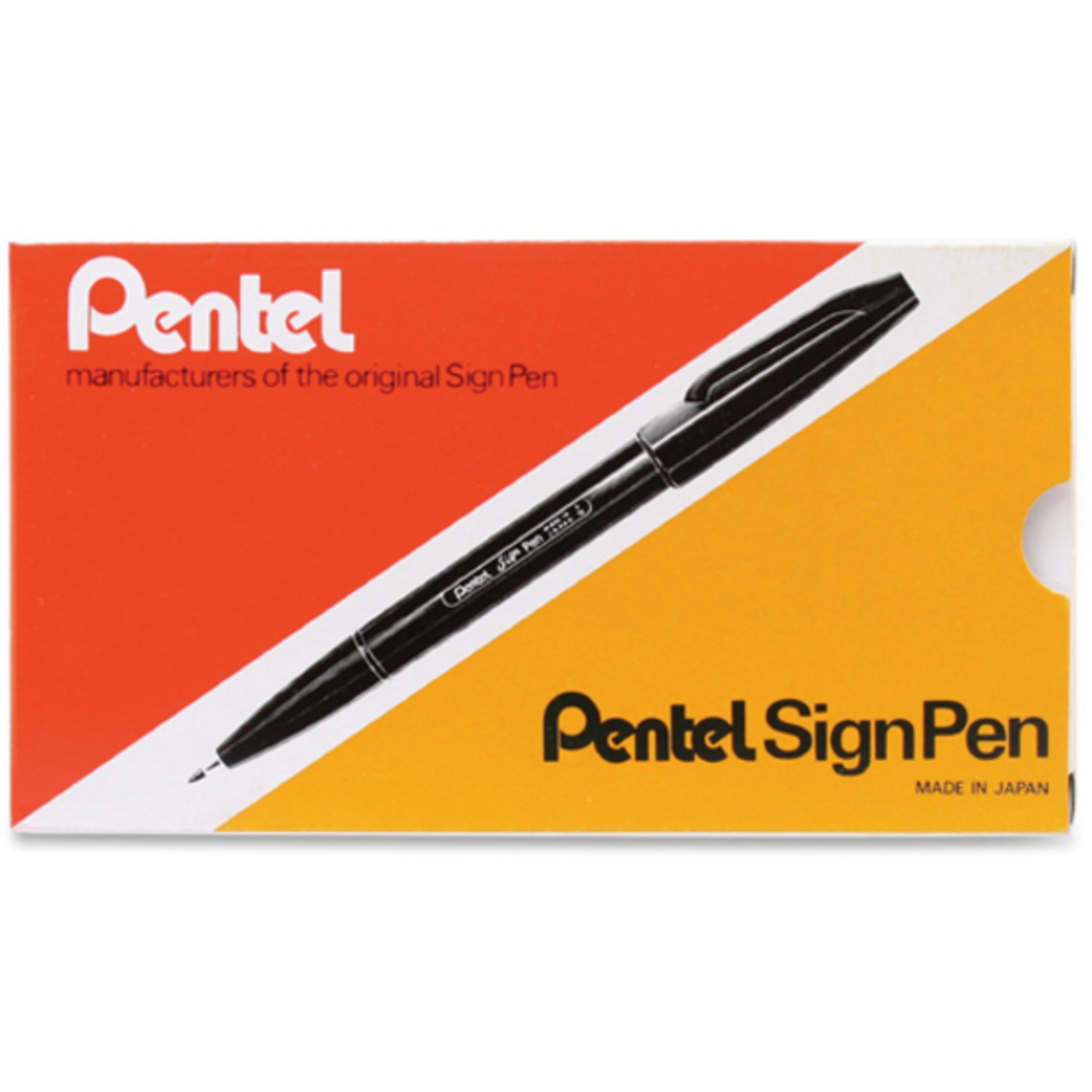Pentel Sign Pens, Fine Point, 2.0 mm, Black Barrel, Black Ink, Pack Of 12 Pens - Image 5