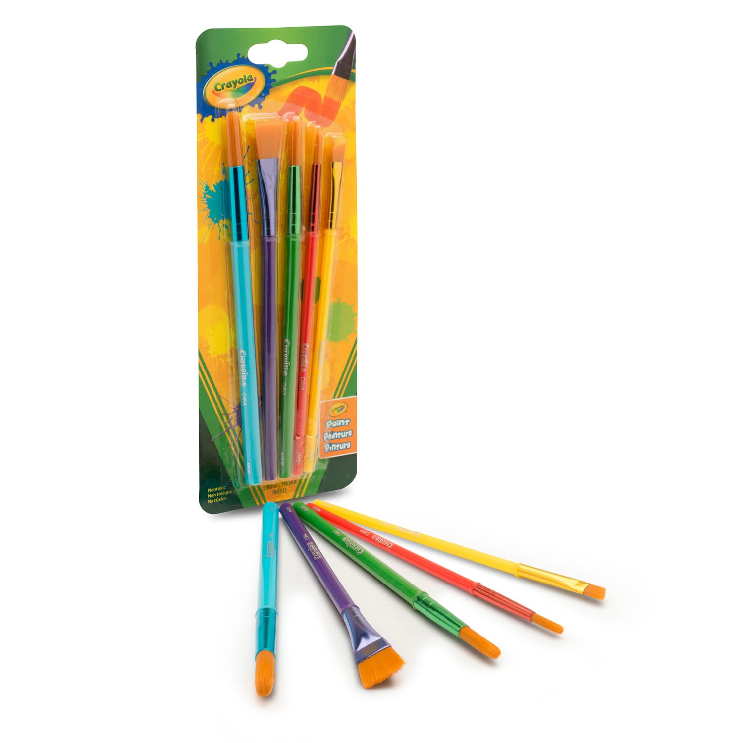 Crayola Arts & Crafts Brushes, 5 Per Set, 6 Sets - Image 3