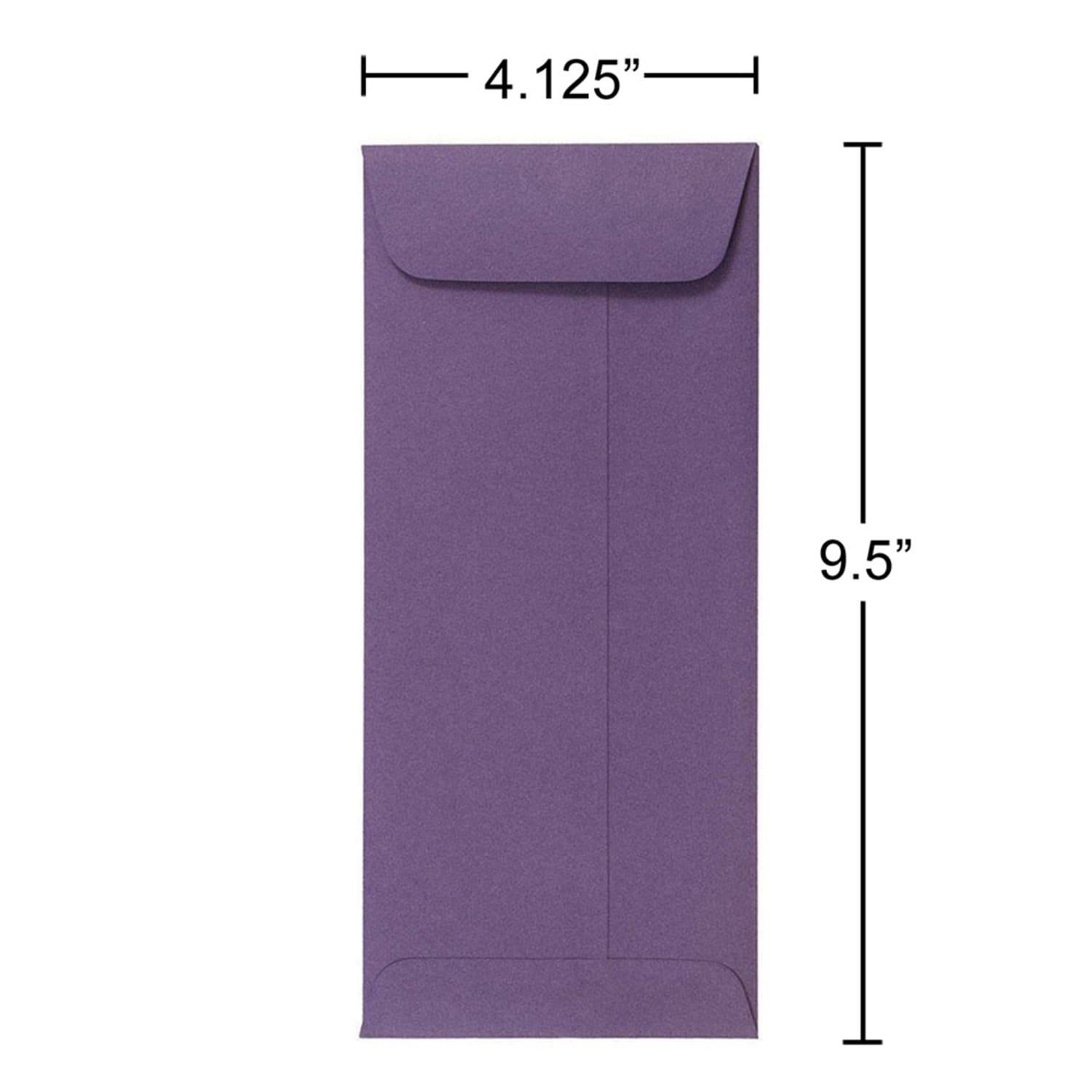 JAM Paper #10 Policy Envelopes, Gummed Seal, Dark Purple, Pack Of 25 - Image 5