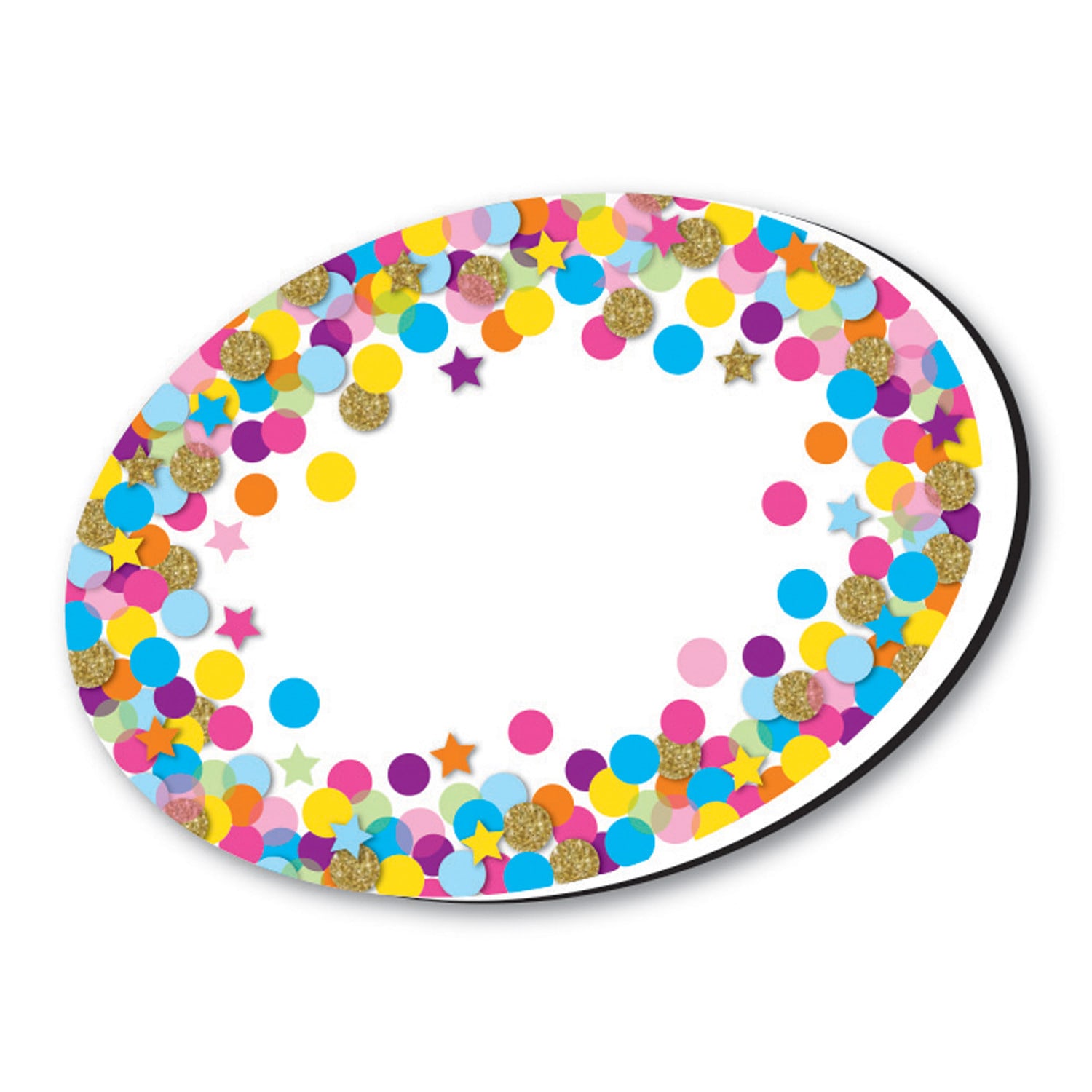 Ashley Productions Magnetic Whiteboard Eraser, Oval Confetti, Pack Of 6 - Image 3
