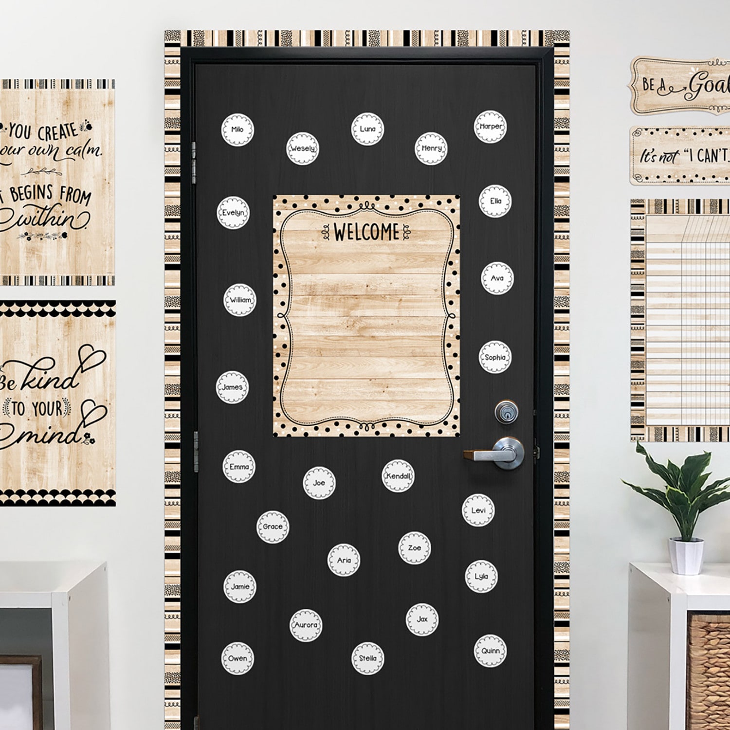 Creative Teaching Press Core Decor Classroom Essentials Charts, Black, White And Wood, 22in x 17in, Pack Of 4 Charts - Image 5