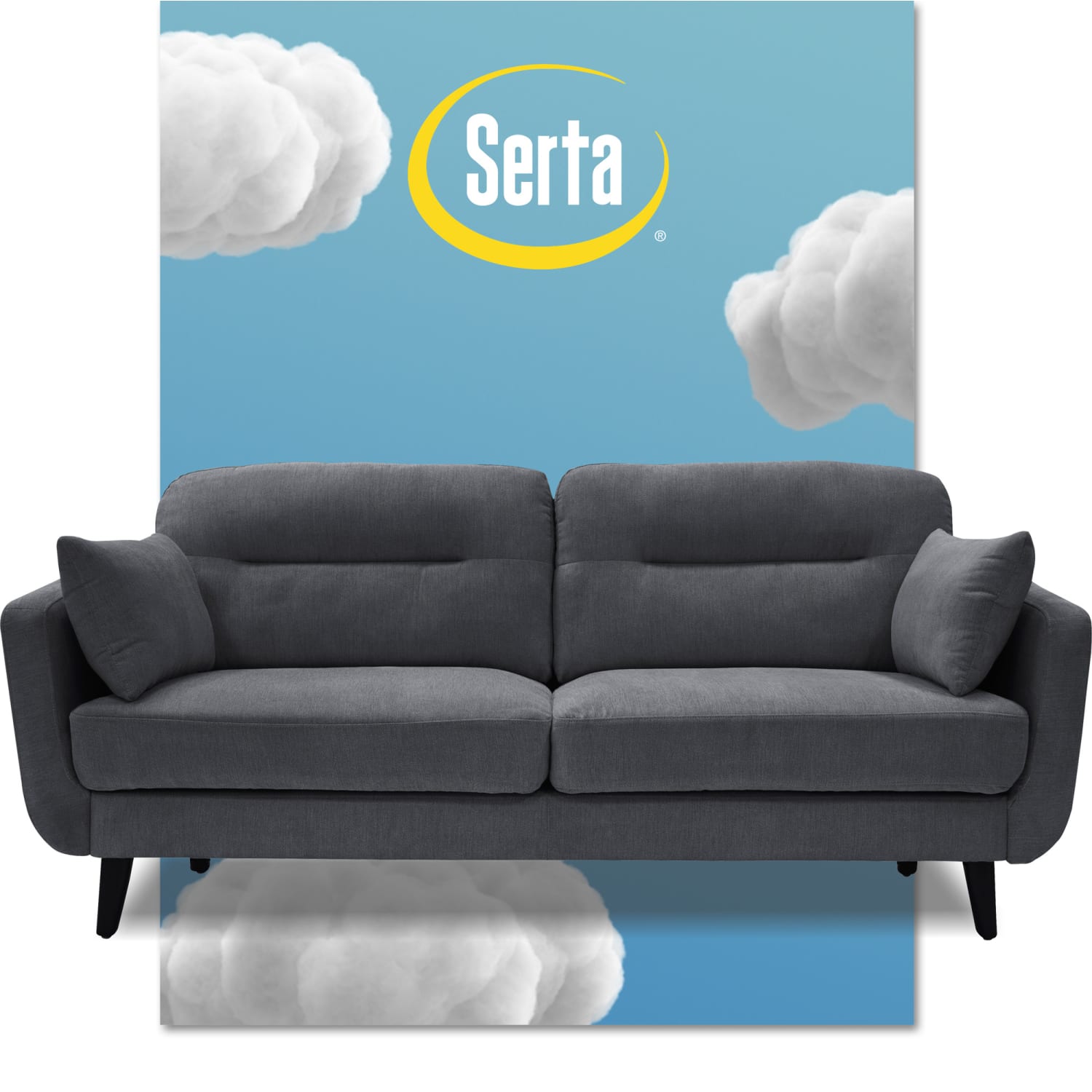 Serta® Sierra Collection Loveseat, Slate Gray/Chestnut - Image 10