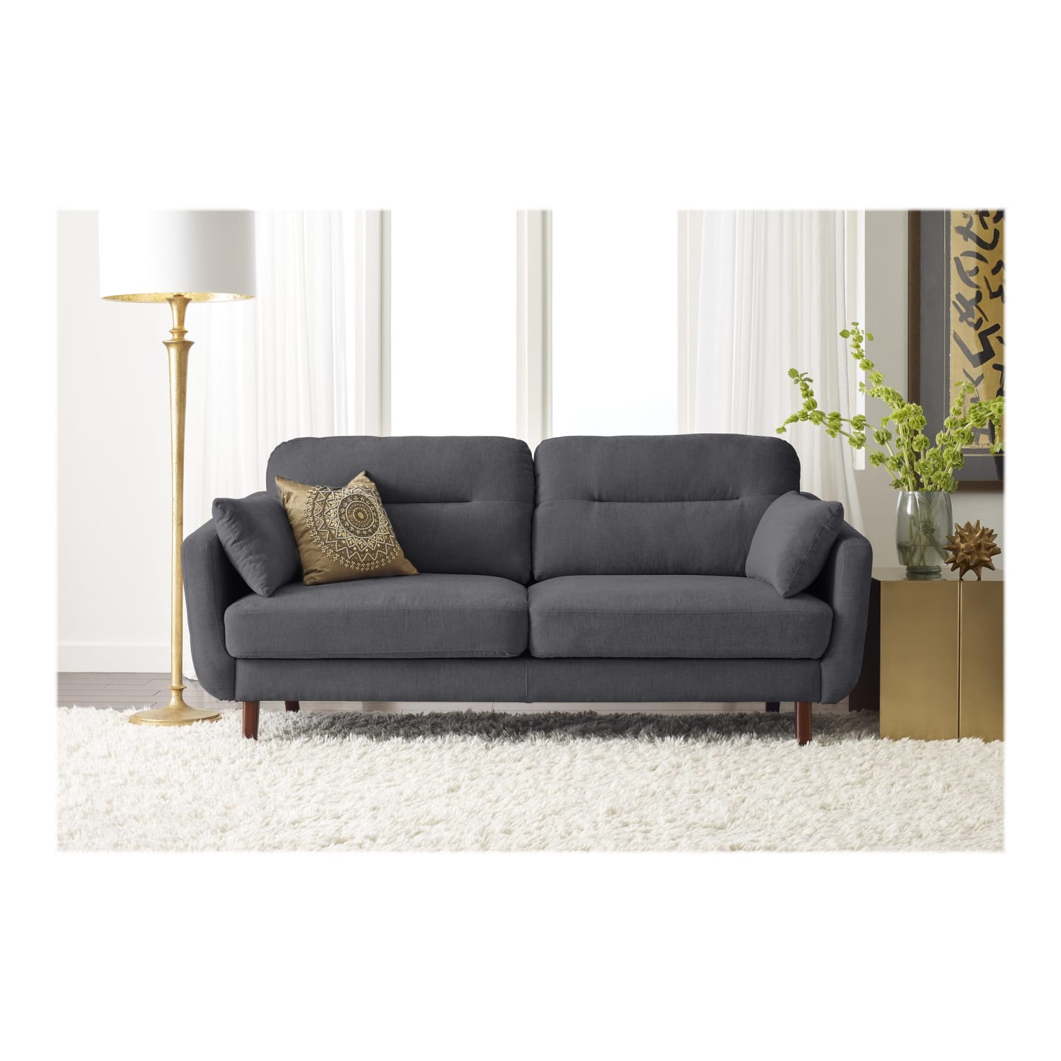Serta® Sierra Collection Loveseat, Slate Gray/Chestnut - Image 13
