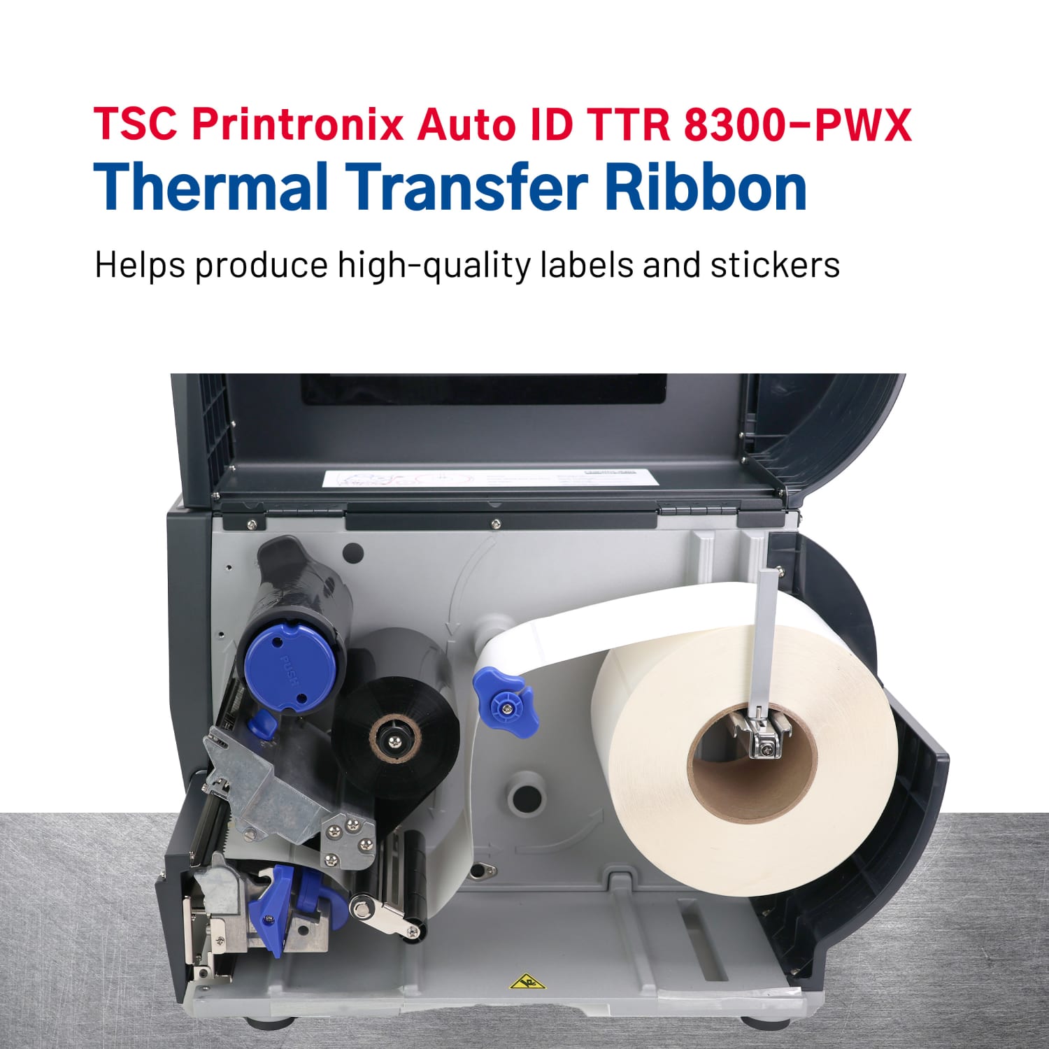 TSC Printronix Auto ID 8300-PWX Thermal Transfer 4-3/8inW x 2051L Black Ribbons, Pack Of 6 Rolls - Image 3