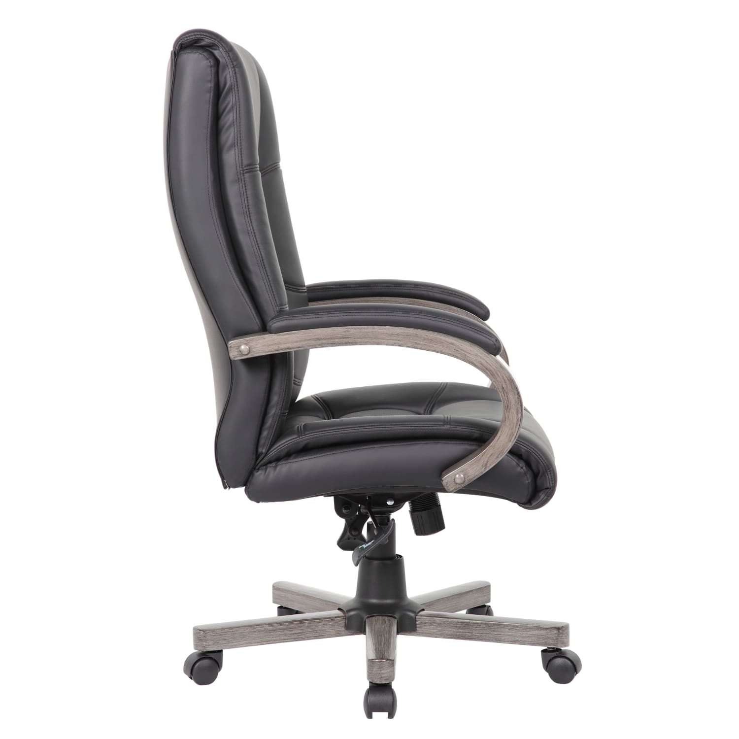Boss Office Products WoodFinished Vinyl HighBack Executive Office Chair Gray PopularChairscom Boss Office Products Wood Finished Vinyl High Back Executive Office Chair Gray PopularChairscom