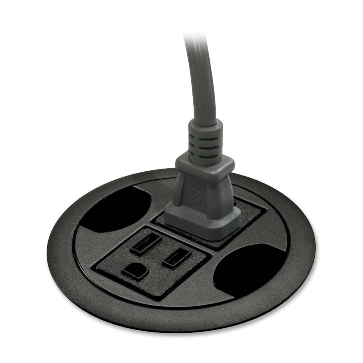 HON AC Power Grommet Hub, 3in Diameter, Black - Image 3