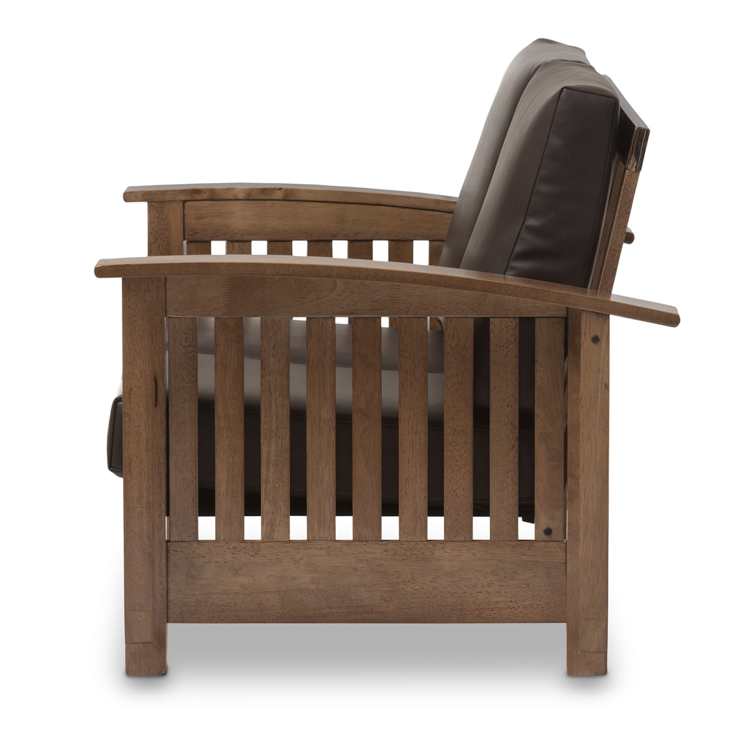 Baxton Studio Alina Loveseat Dark BrownDark Walnut PopularChairscom