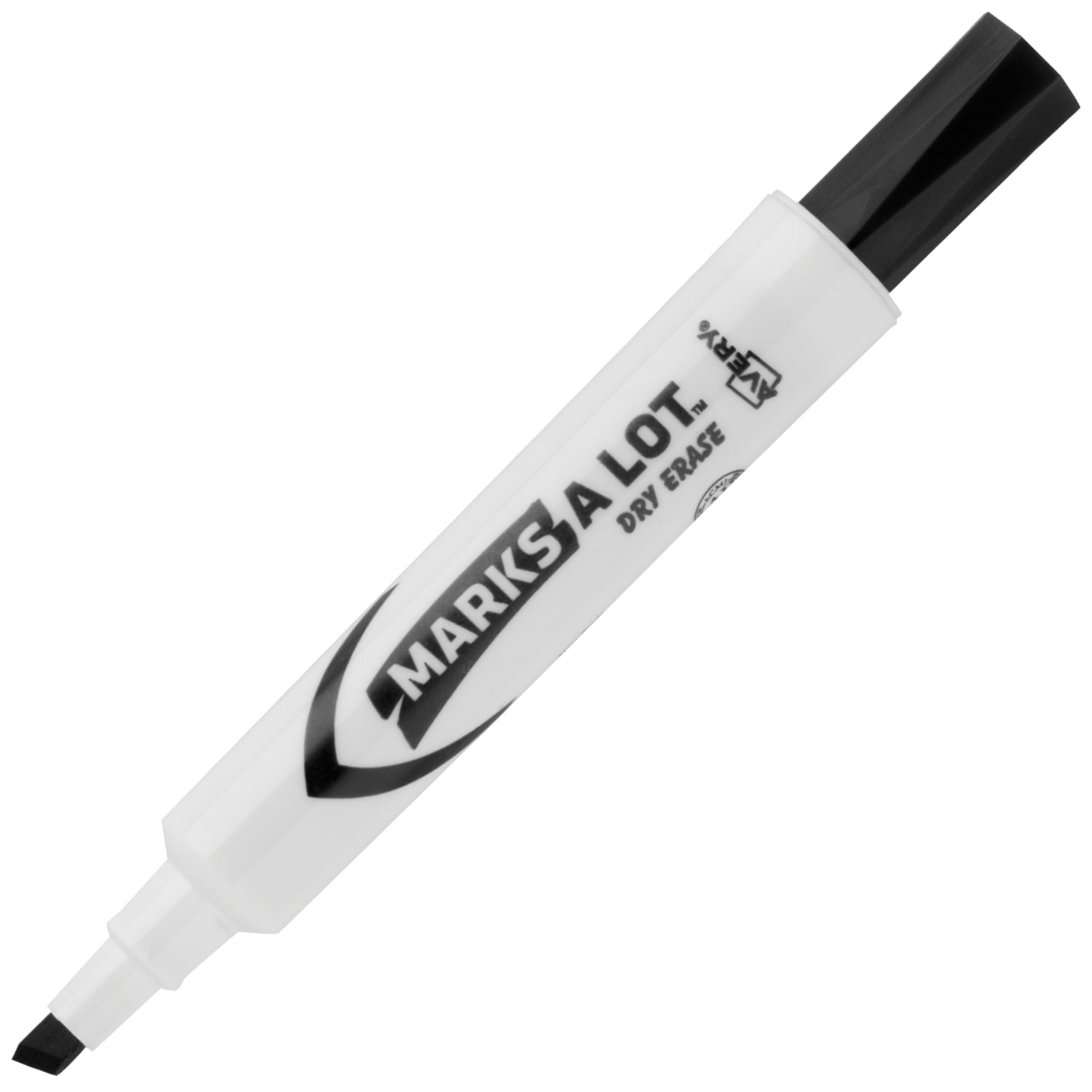 Avery Marks A Lot Dry-Erase Markers, Chisel Point, Black, Pack Of 12 Markers - Image 4