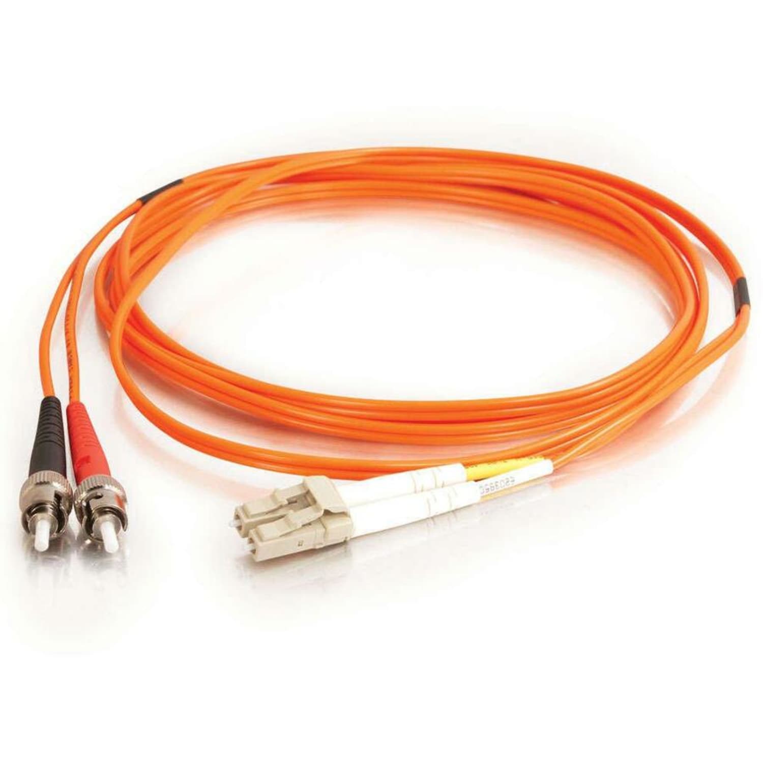 C2G LC-ST 62.5/125 OM1 Duplex Multimode PVC Fiber Optic Cable (LSZH) - Patch cable - ST multi-mode (M) to LC multi-mode (M) - 3 m - fiber optic - duplex - 62.5 / 125 micron - OM1 - orange - Image 4