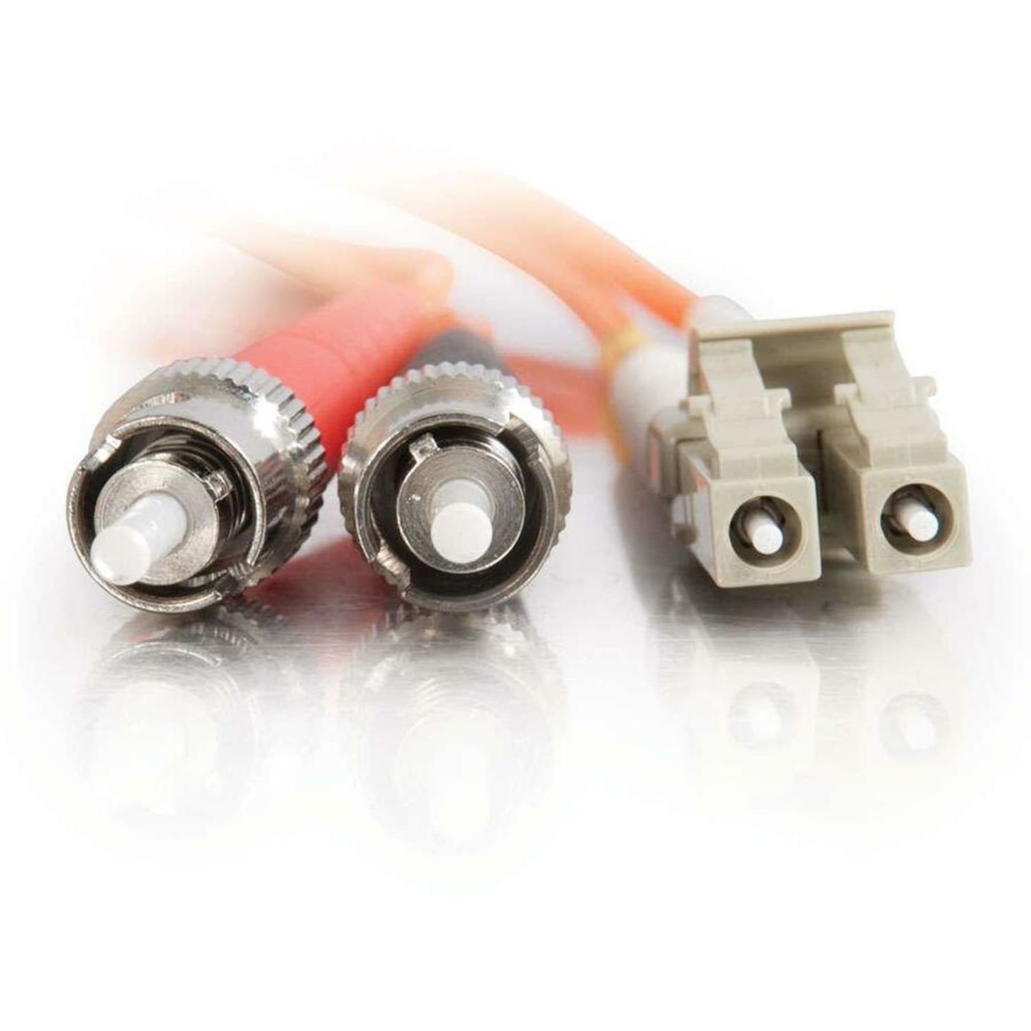 C2G LC-ST 62.5/125 OM1 Duplex Multimode PVC Fiber Optic Cable (LSZH) - Patch cable - ST multi-mode (M) to LC multi-mode (M) - 3 m - fiber optic - duplex - 62.5 / 125 micron - OM1 - orange - Image 5