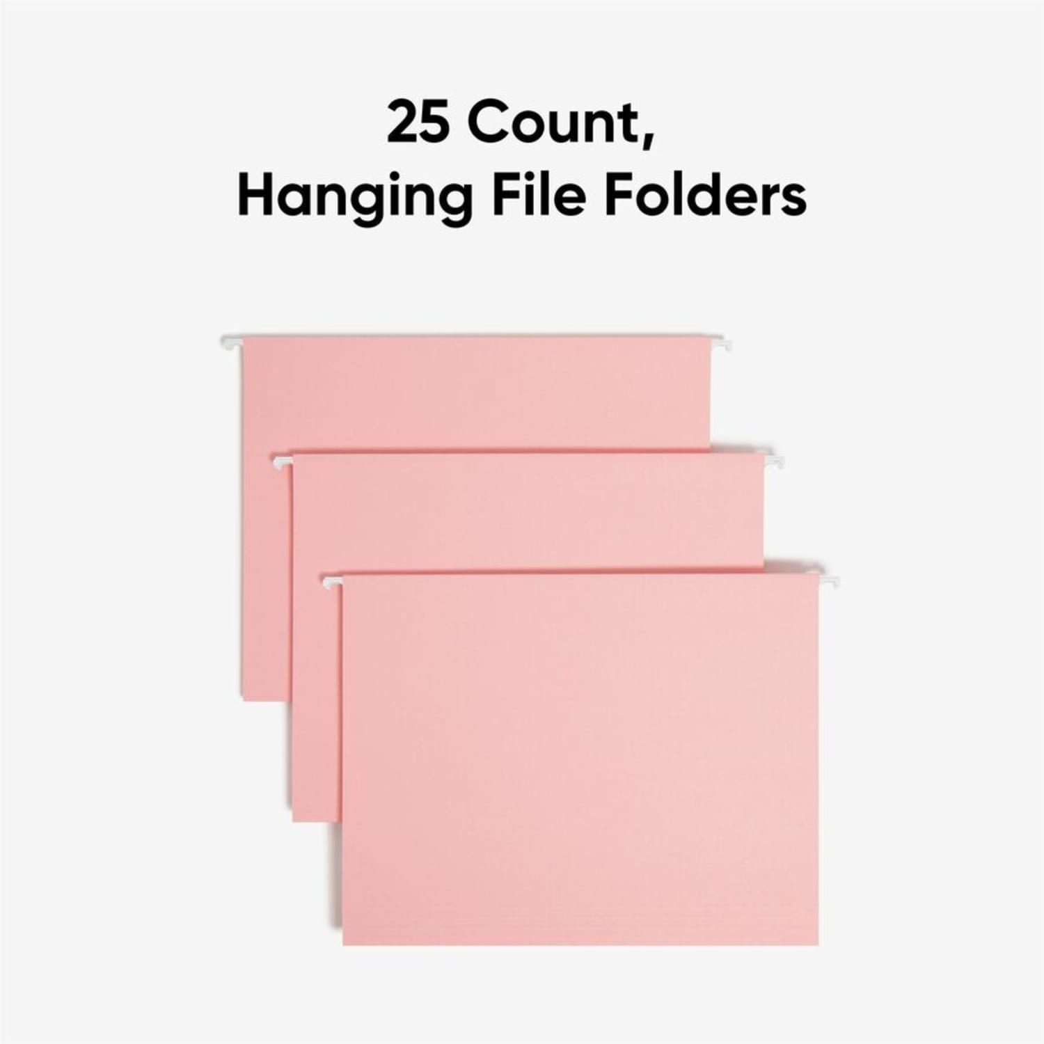 Smead 1/5-Cut Color Hanging Folders, Letter Size, Pink, Box Of 25 - Image 4