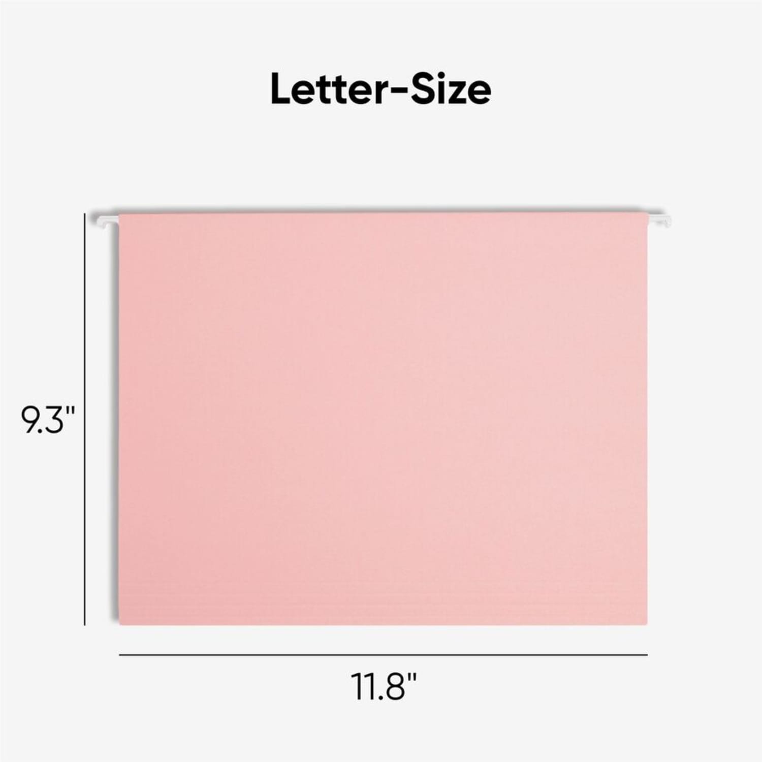 Smead 1/5-Cut Color Hanging Folders, Letter Size, Pink, Box Of 25 - Image 5