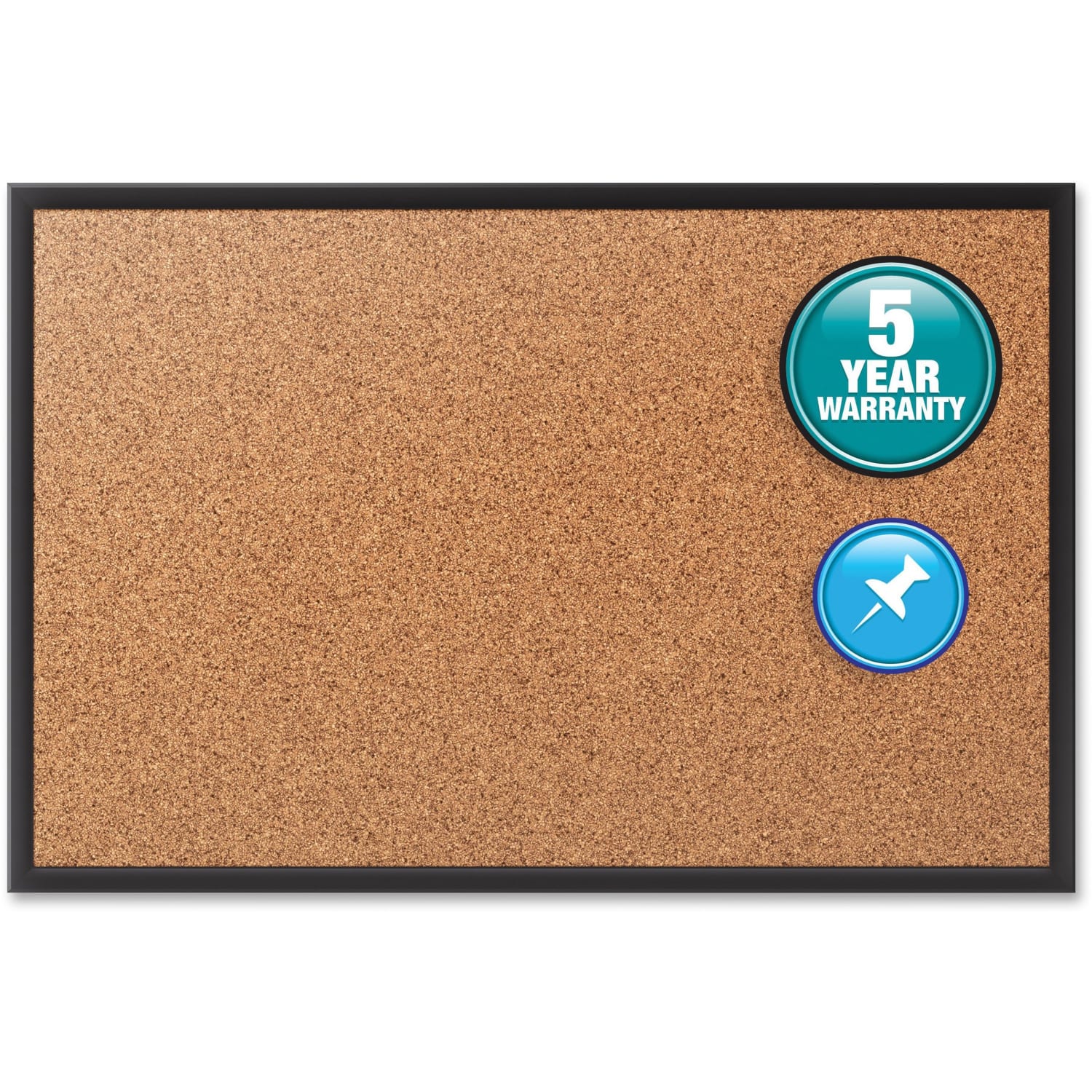 Quartet Classic Cork Bulletin Board, 18in x 24in, Aluminum Frame With Black Finish - Image 3