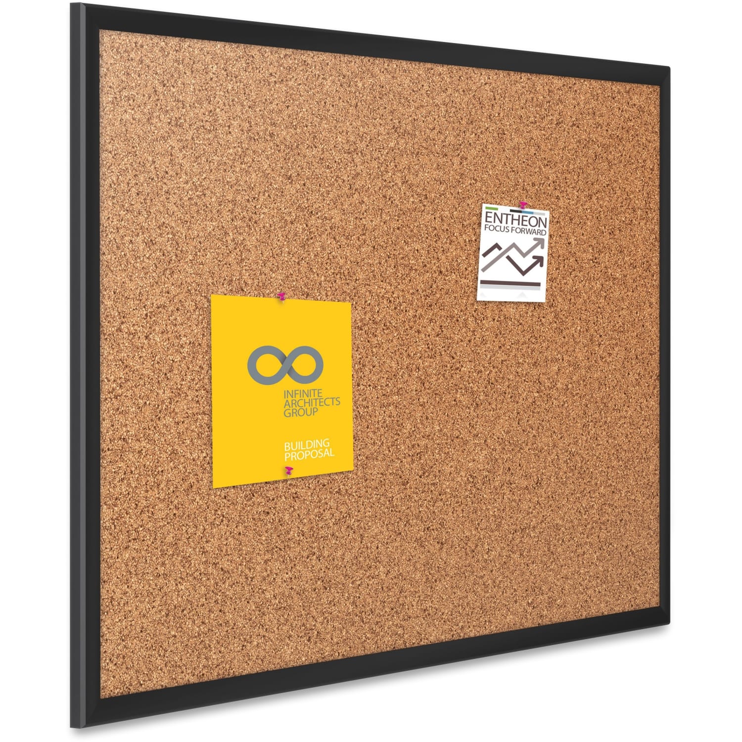 Quartet Classic Cork Bulletin Board, 24in x 36in, Aluminum Frame With Black Finish - Image 4