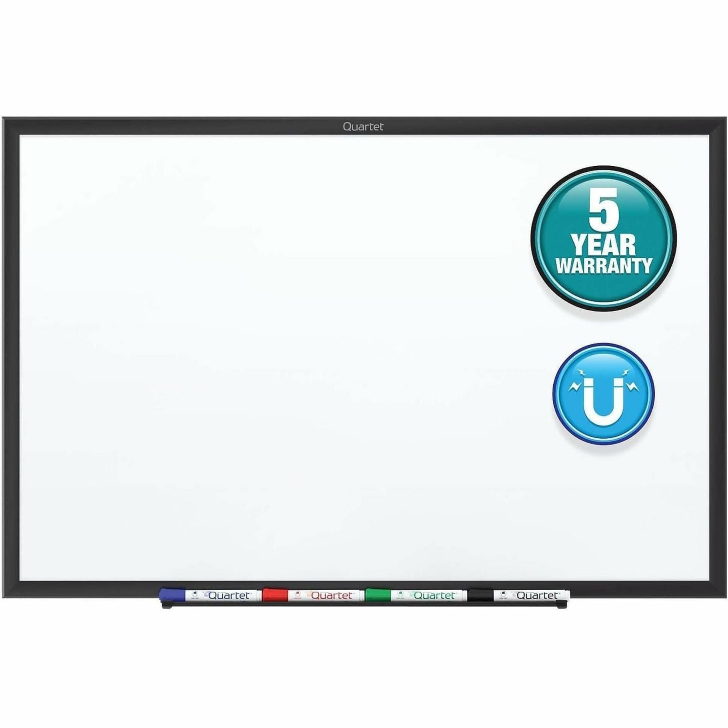 Quartet Classic Magnetic Dry-Erase Whiteboard, 48in x 72in, Aluminum Frame With Black Finish - Image 3