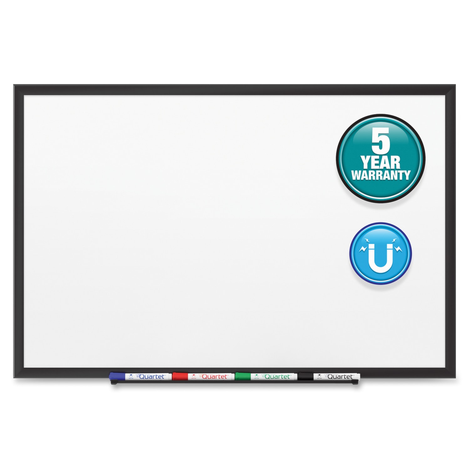 Quartet Classic TAA Compliant Magnetic Dry-Erase Whiteboard, 48in x 96in, Aluminum Frame With Black Finish - Image 5