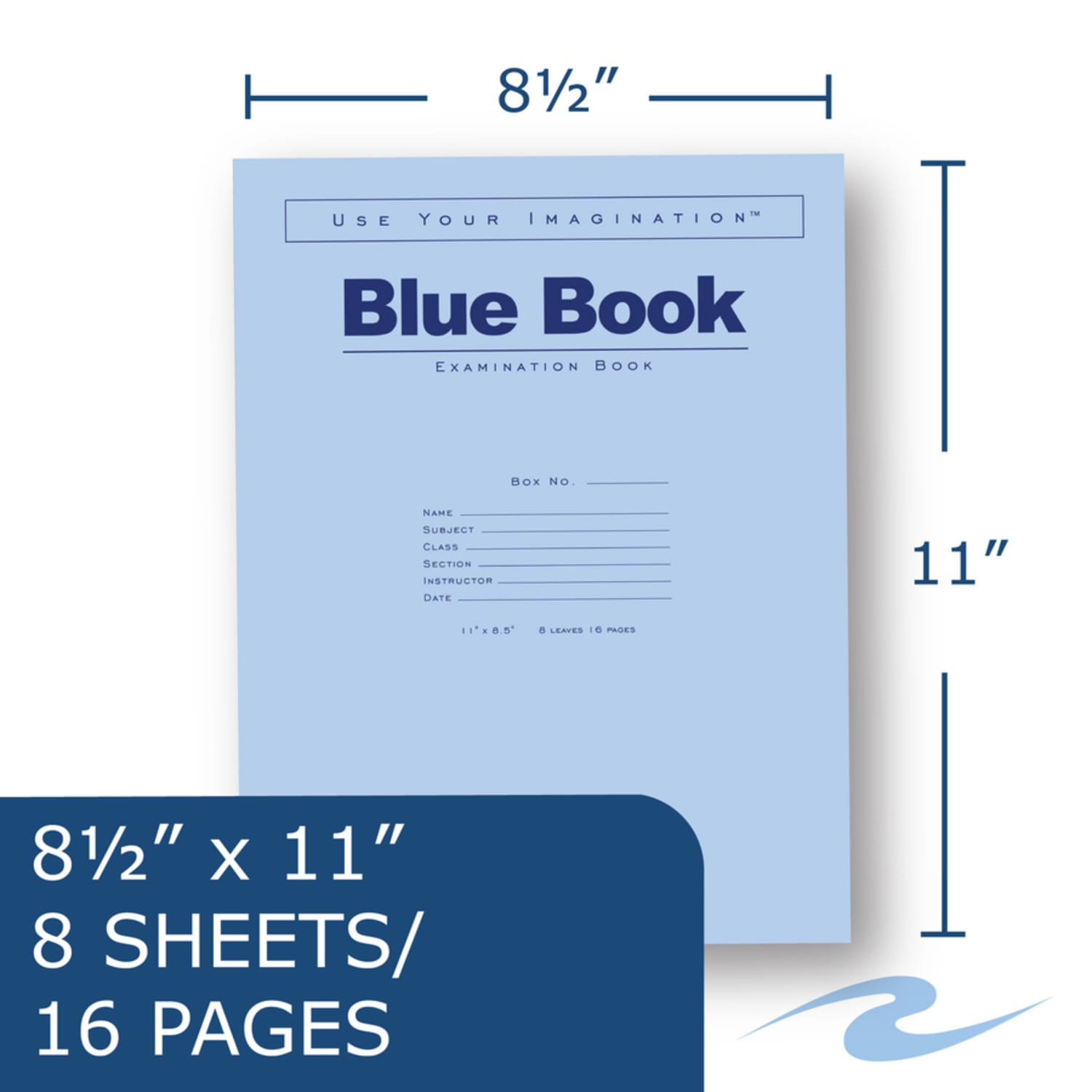 Roaring Spring Blue Book Wide-Ruled Examination Books, 8 1/2in x 11in, Pack Of 50 - Image 6