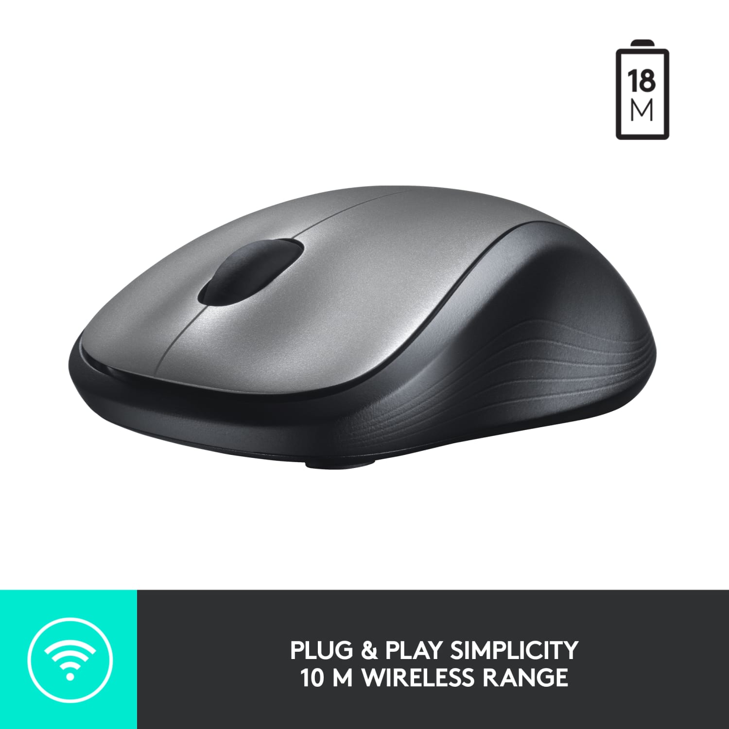 Logitech M310 Wireless Optical Mouse, Silver - Image 4