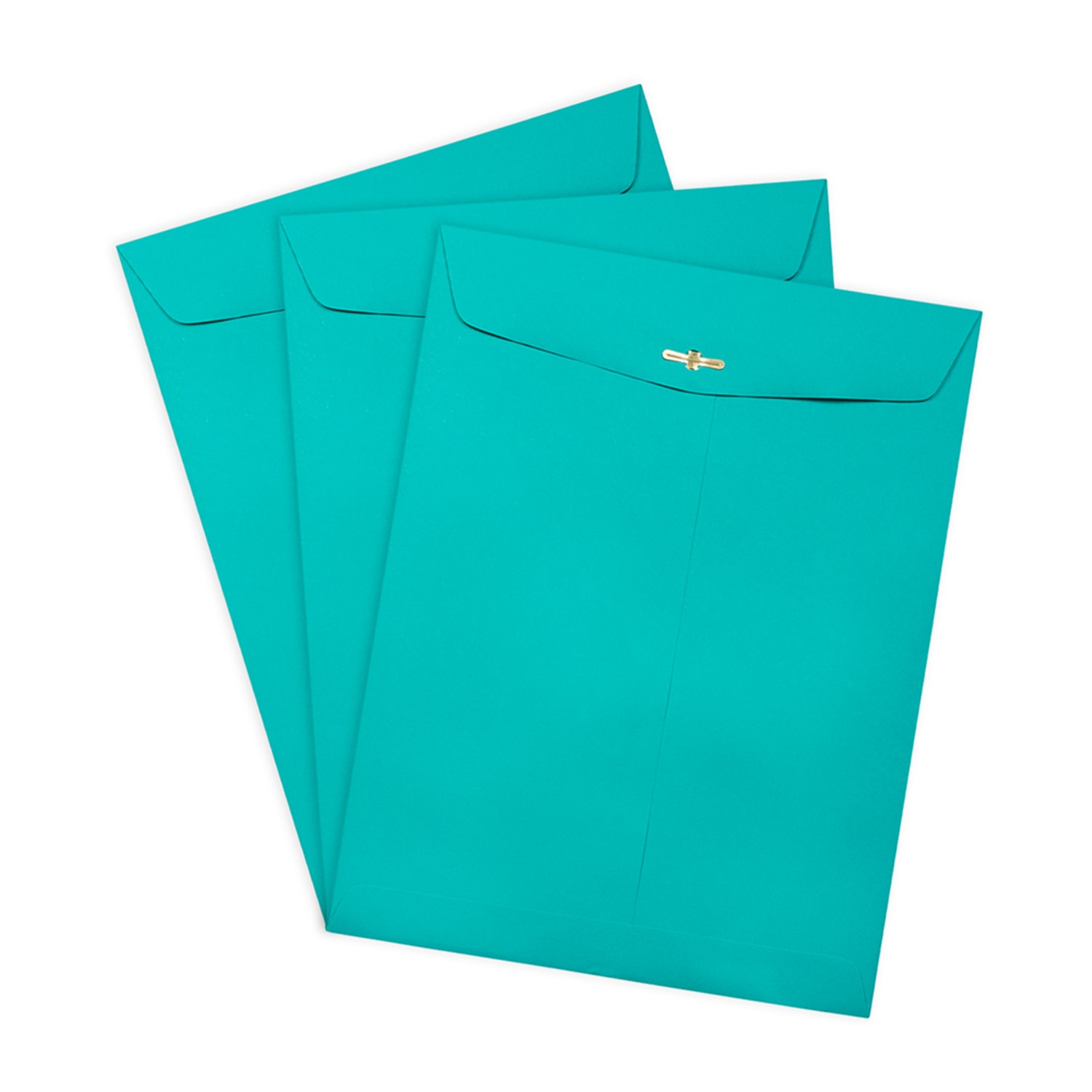 JAM Paper Open-End 9in x 12in Catalog Envelopes, Clasp Closure, Sea Blue, Pack Of 100 Envelopes - Image 4