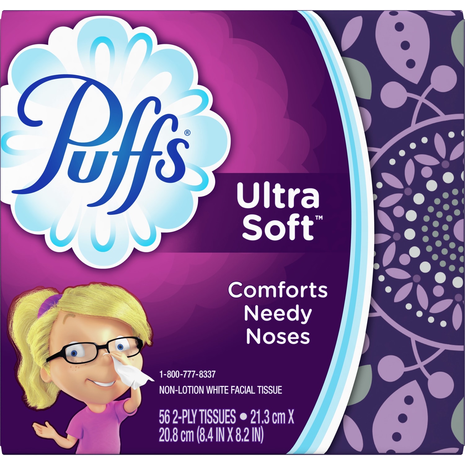 Puffs Ultra Soft 2-Ply Facial Tissue, White, 56 Tissues Per Box, Case Of 24 Boxes - Image 3