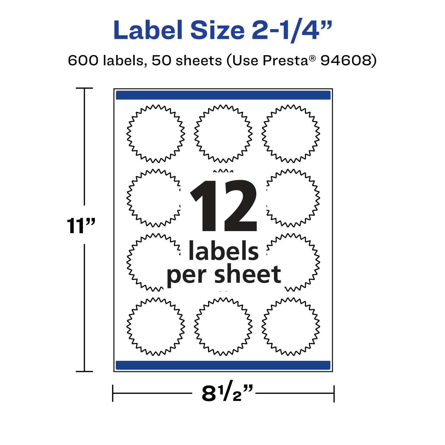 Avery Glossy Permanent Labels With Sure Feed, 94608-CGF50, Starburst, 2-1/4in, Clear, Pack Of 600 - Image 6