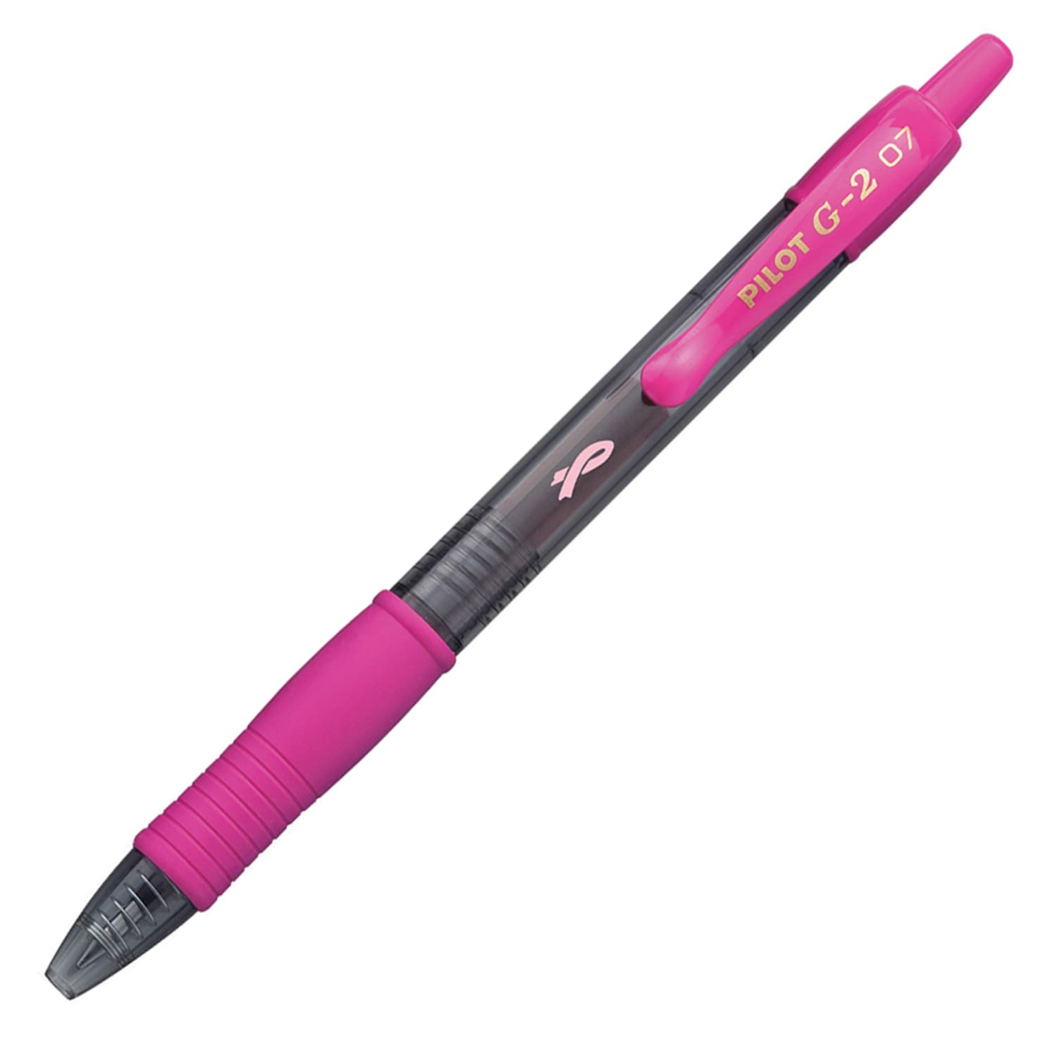 Pilot G2 Retractable Gel Pens, Fine Point, 0.7 mm, Pink Barrels, Black Ink, Pack Of 12 - Image 3