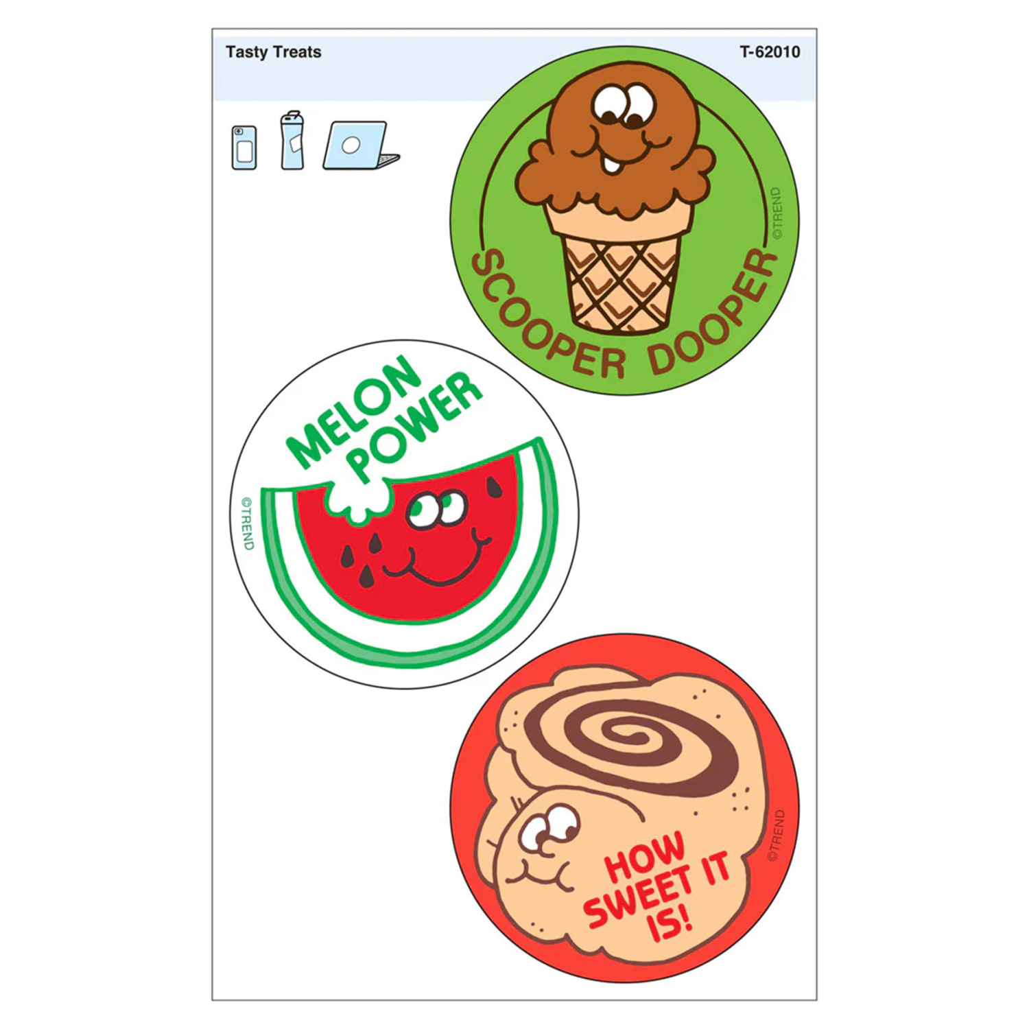 TREND Vinyl Stickers, Tasty Treats, 3 Per Pack, Set Of 6 Packs - Image 3