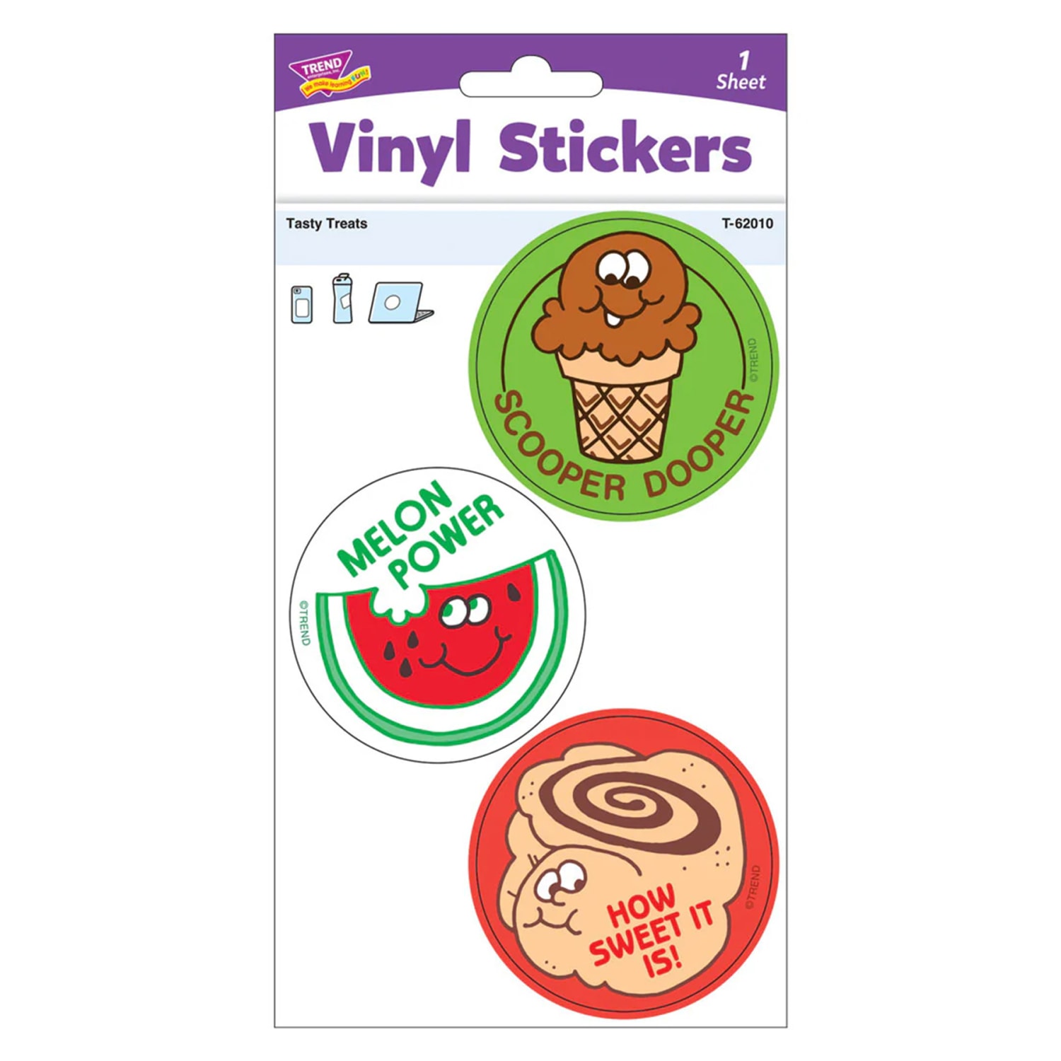 TREND Vinyl Stickers, Tasty Treats, 3 Per Pack, Set Of 6 Packs - Image 4