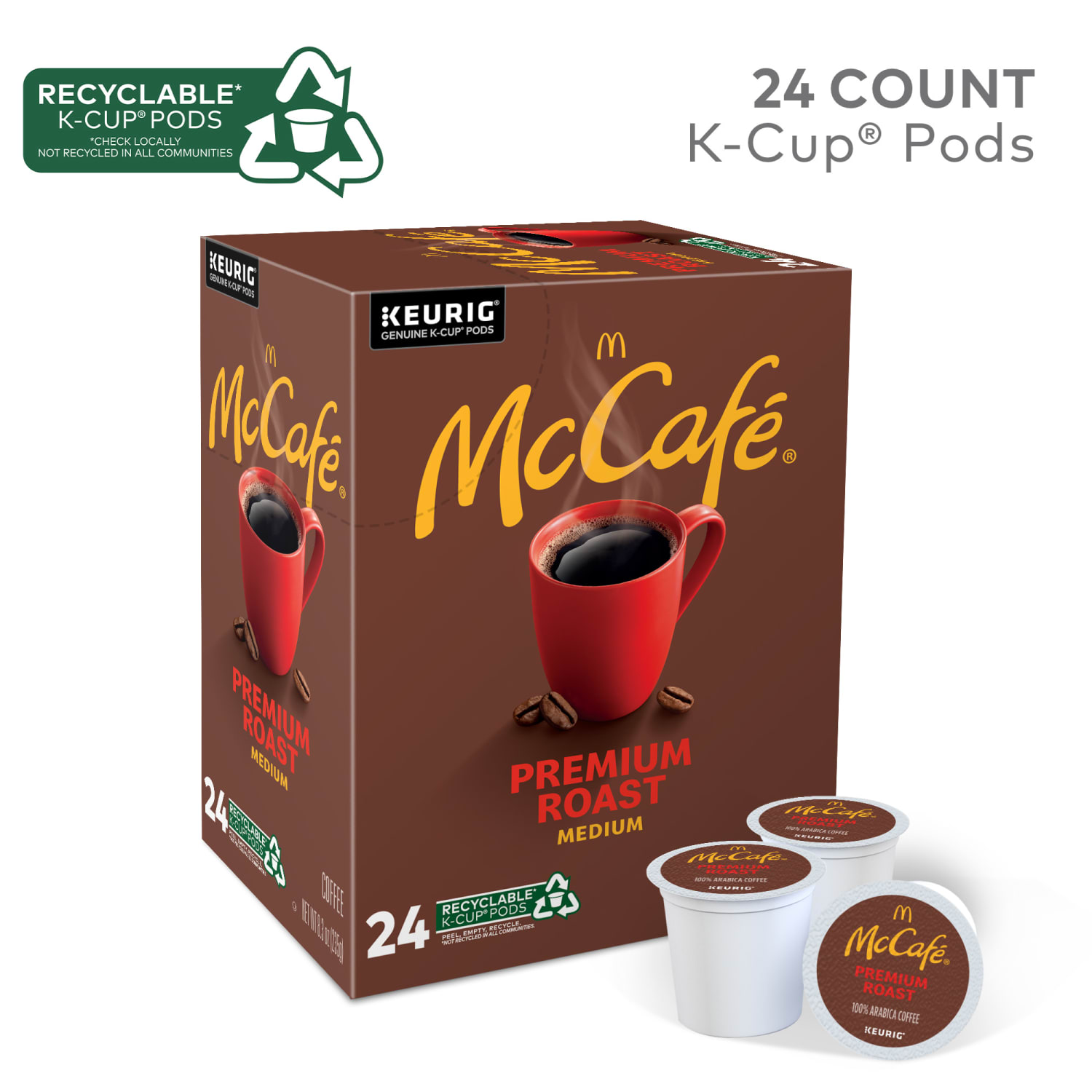 McCafe Single-Serve Coffee K-Cup Pods, Premium Roast, Carton Of 24 - Image 3